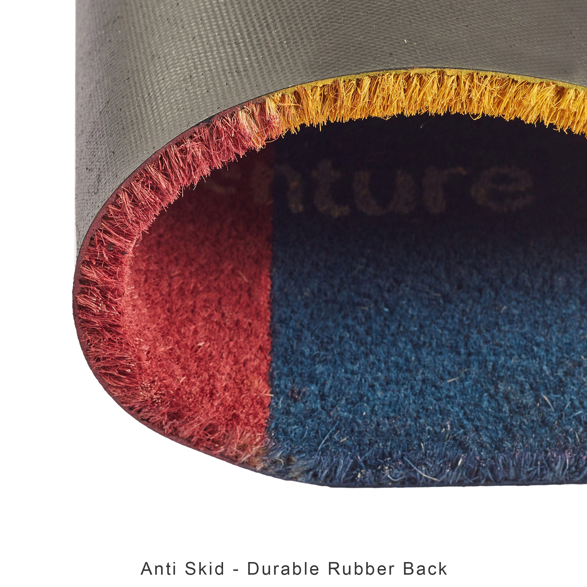 Good Life Is  Adventure Printed Coir Doormat 40x60 CM in Multi Colour