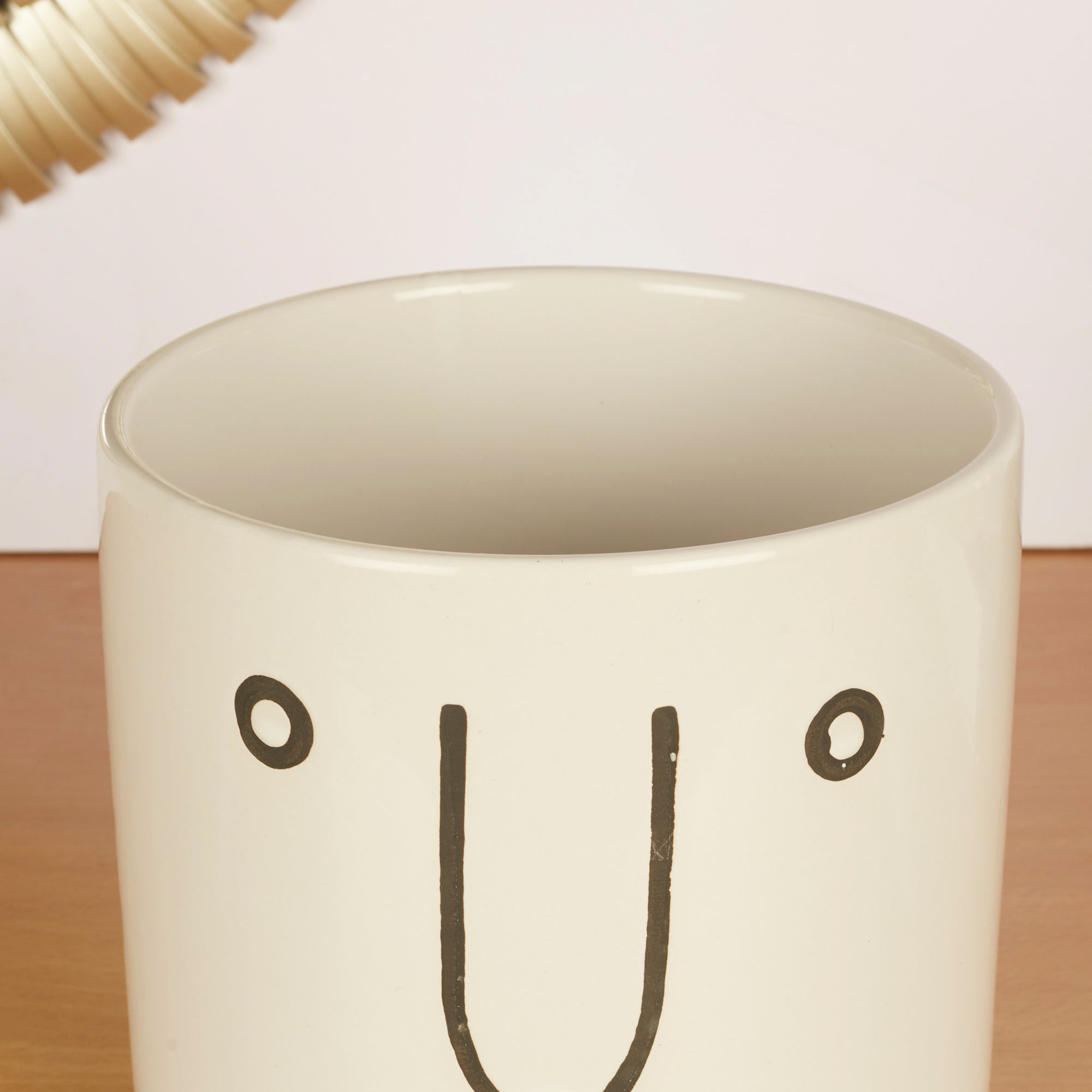 Alura Milan Face4 Ceramic Planter 14Cm in White Colour