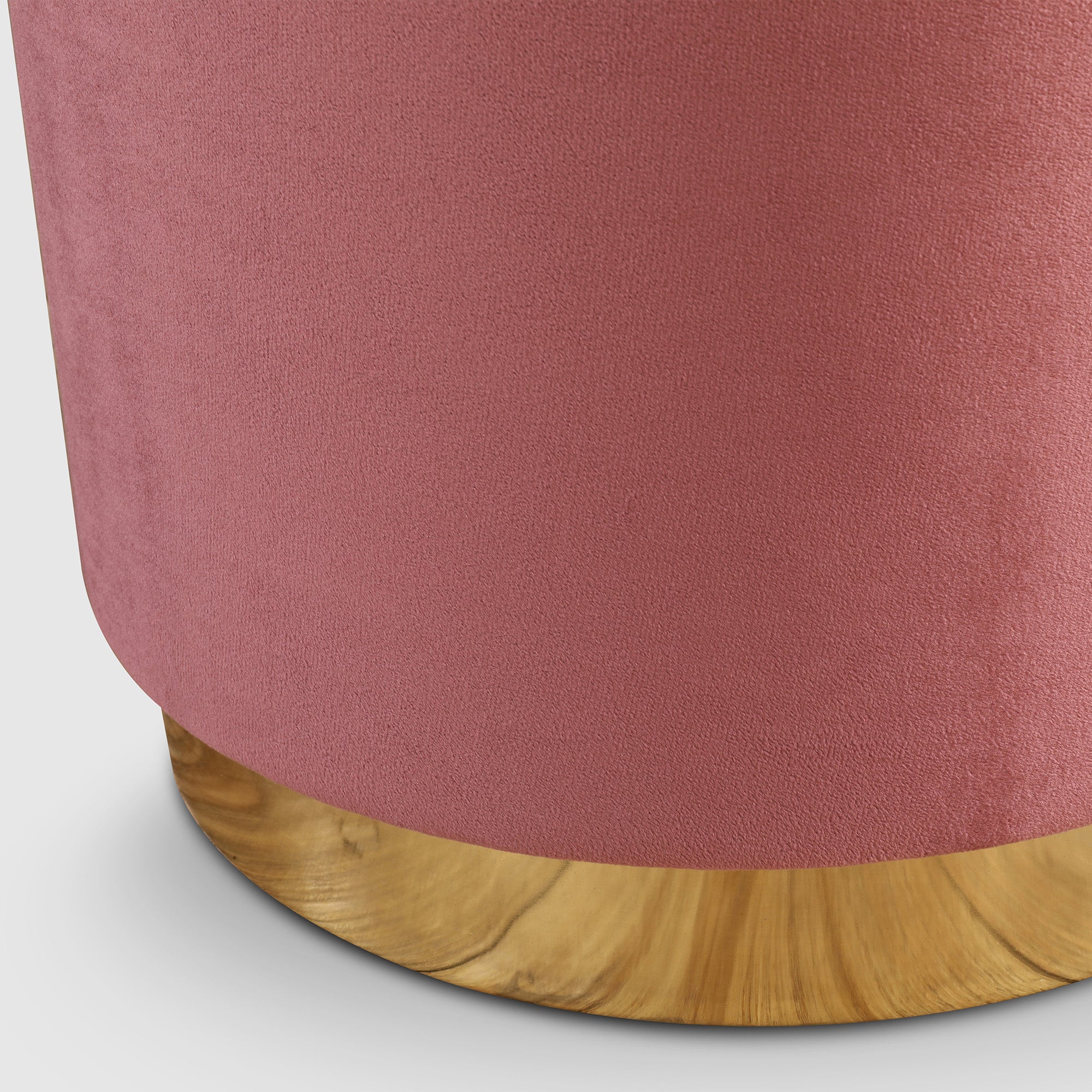 Barrel Fabric Ottomans in Blush Colour