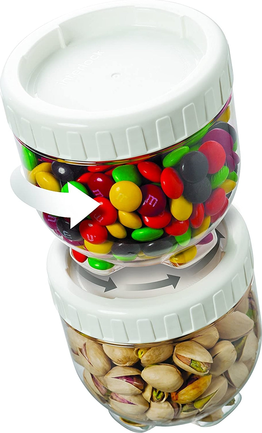 Modular BPA Free Airtight Plastic Interlock Modular Storage 500 ml in Transparent Colour