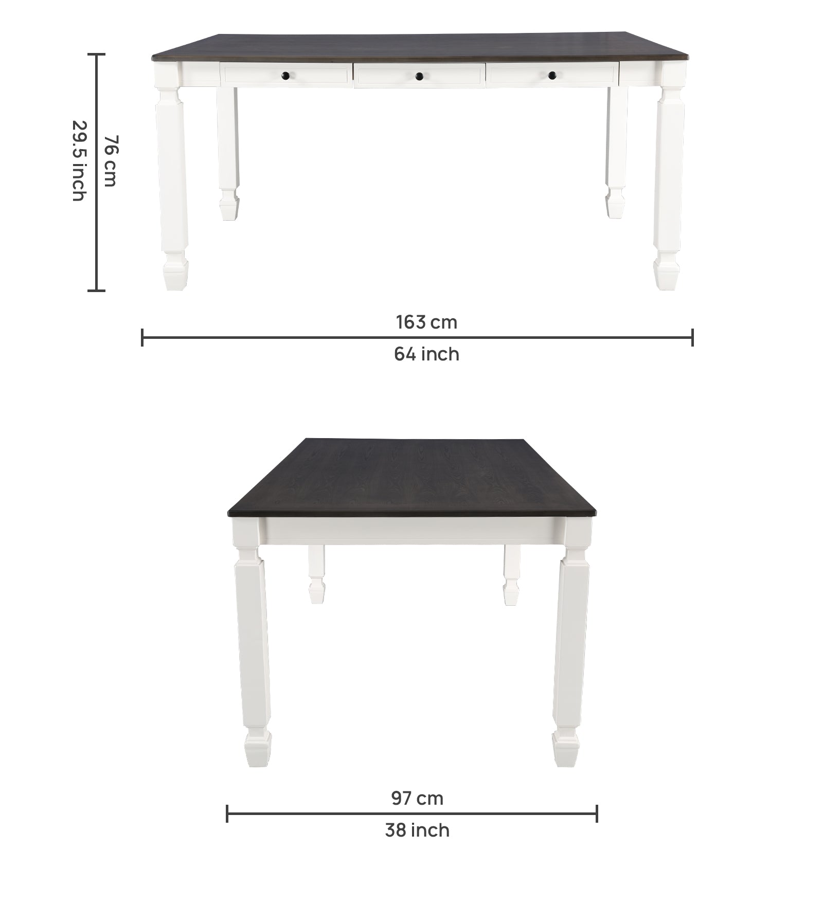 Wisp Rubber Wood Six Seater Dining Set With Bench in Antique White Colour