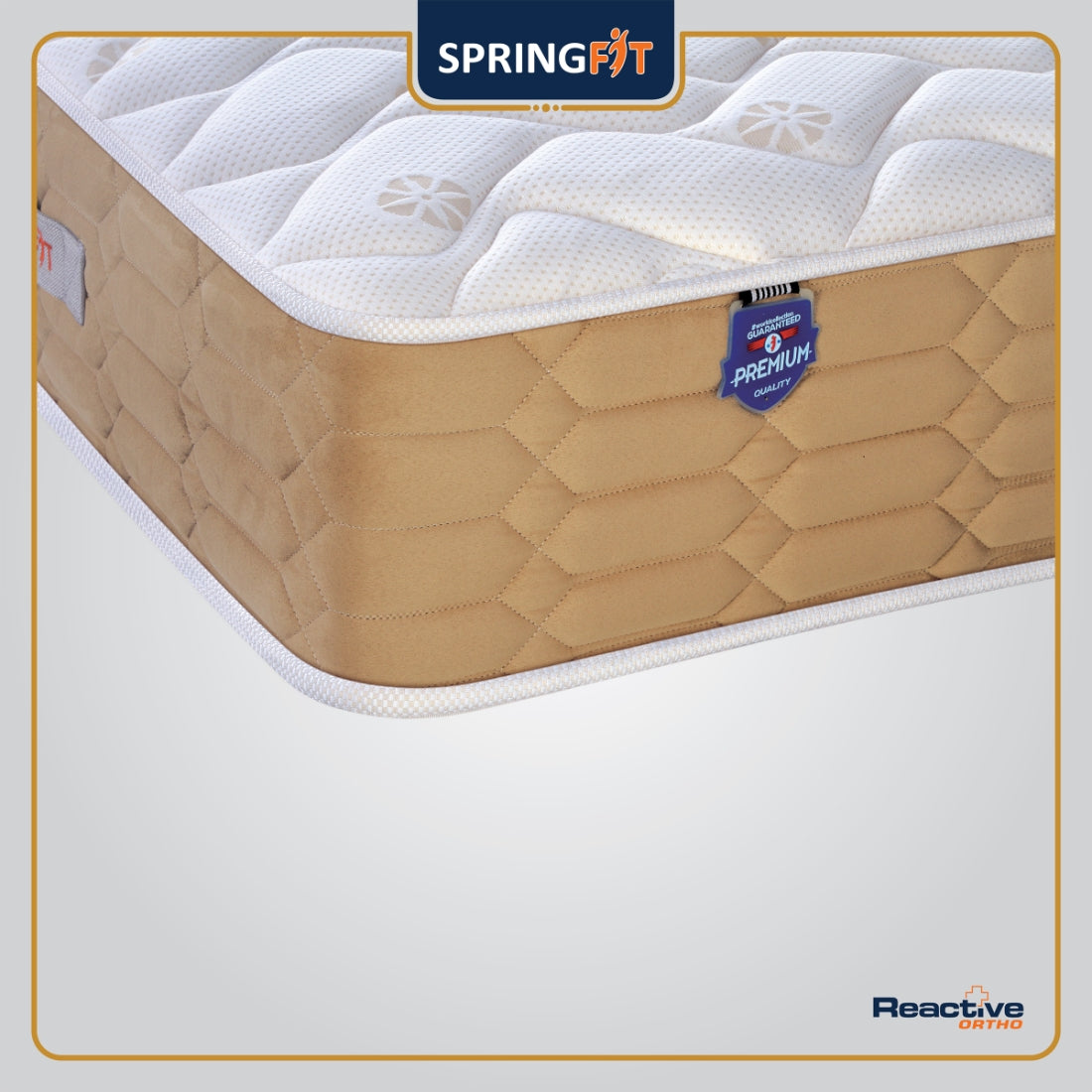Reactive Ortho Memory Foam King Mattress 80x72x5 Inch in Grey Colour