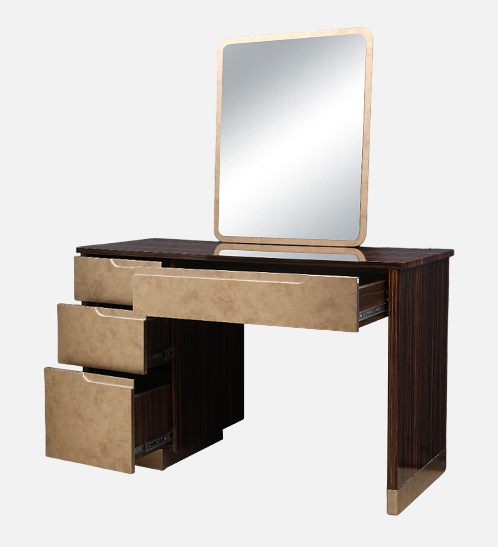 Arabella Dresser With Mirror in Matt Gold Colour