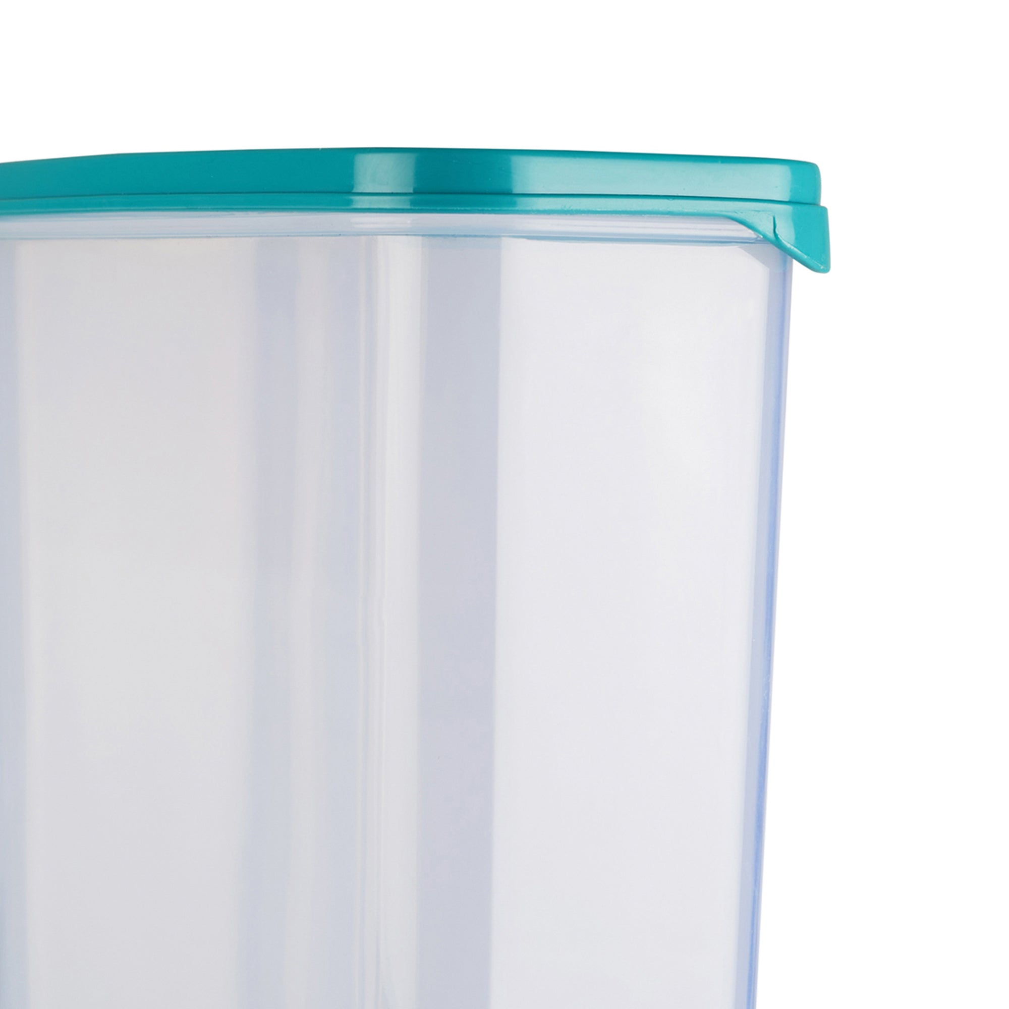 Modular Mate Plastic Rectangular Container 2600ml Set of 2 in Teal & Transparent Colour