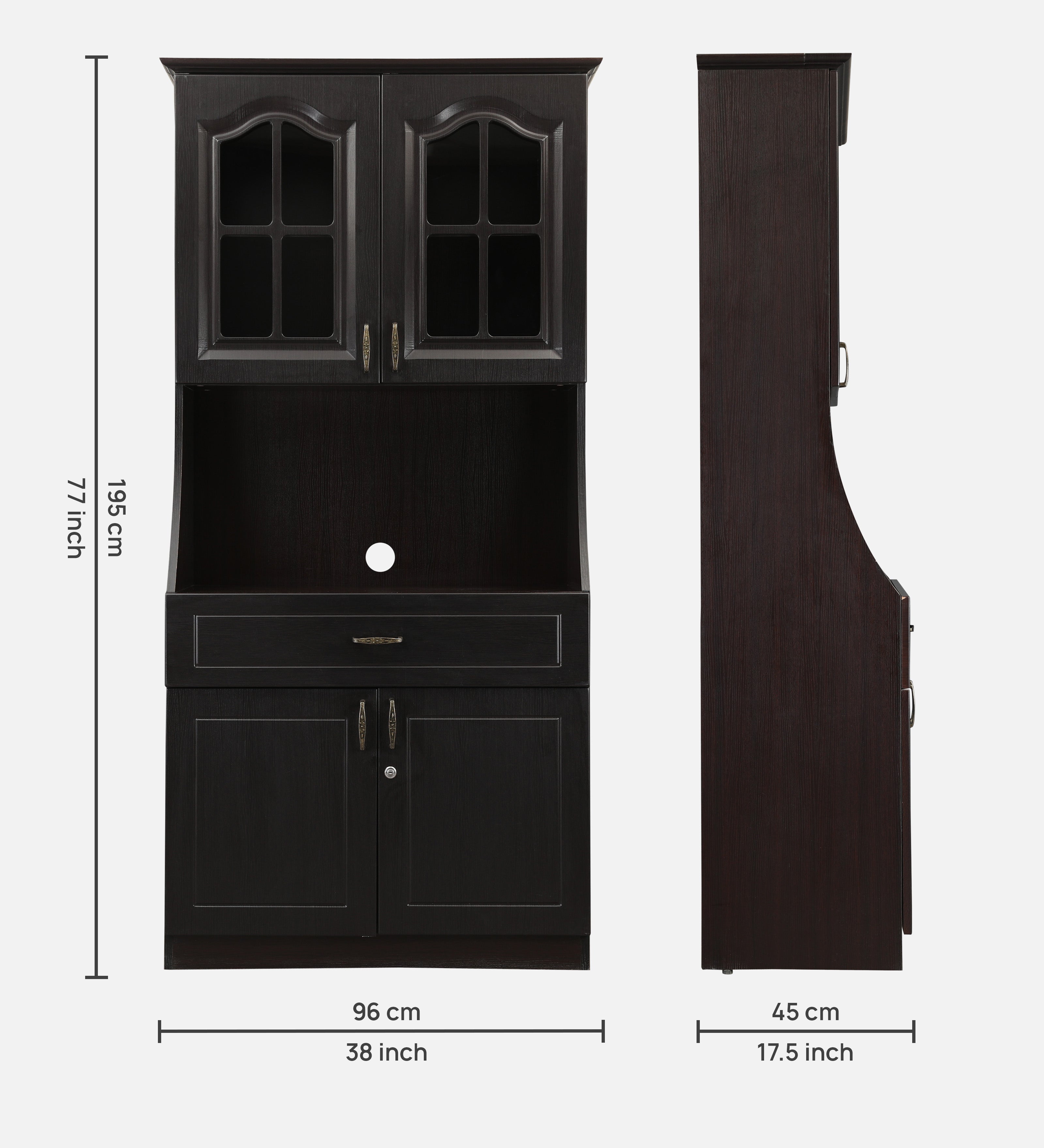 Mandarin Crockery Unit in Wenge Colour