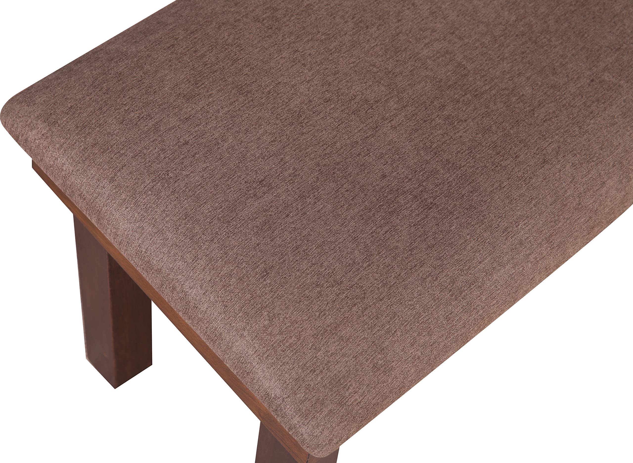 Hopton Solid Wood Four Seater Bench in Brown Color
