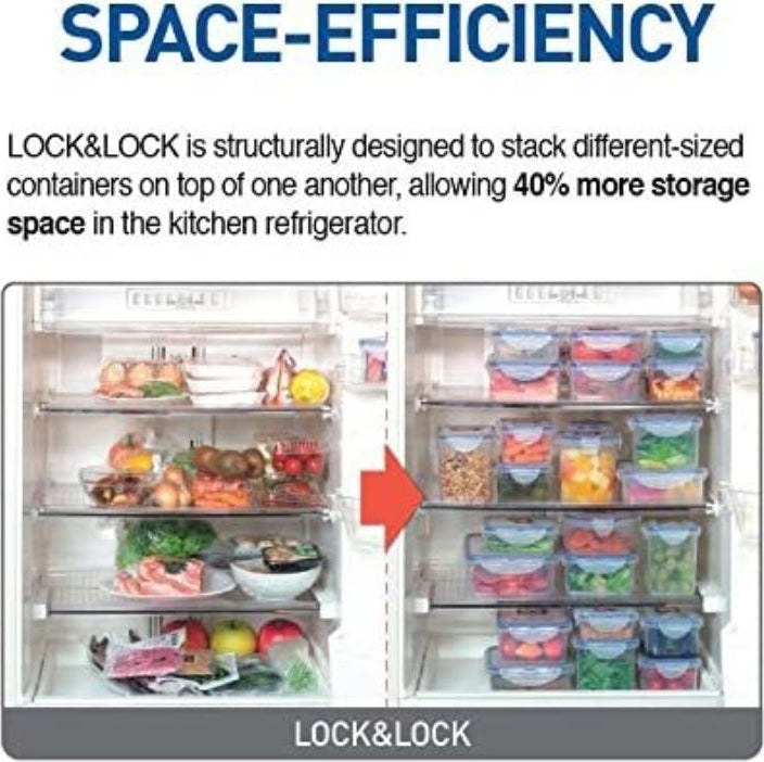 Modular BPA Free Airtight Plastic Rectangle Container 350 ml in Transparent Colour
