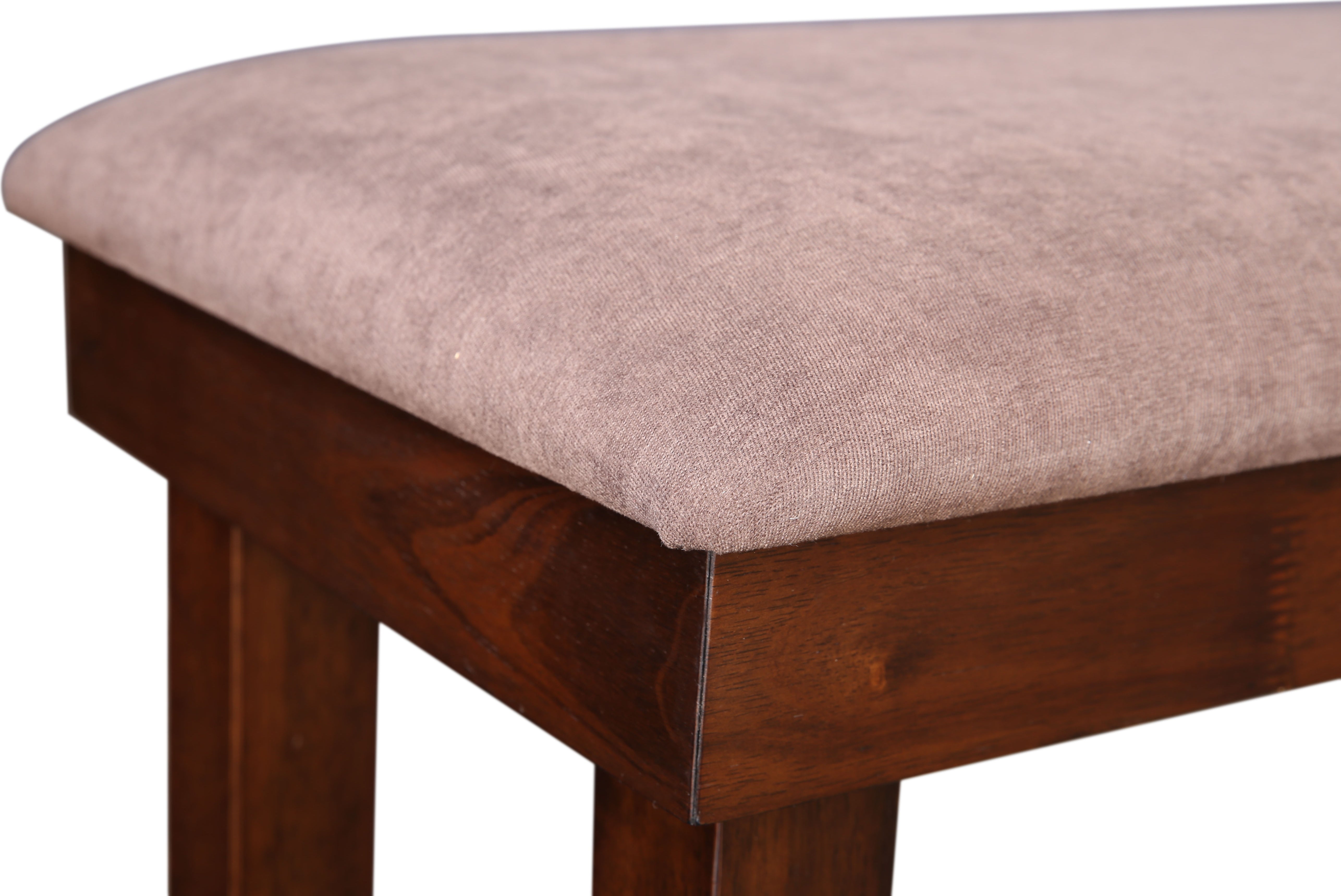 Hopton Solidwood Four Seater Dining Set With Bench in Walnut Colour