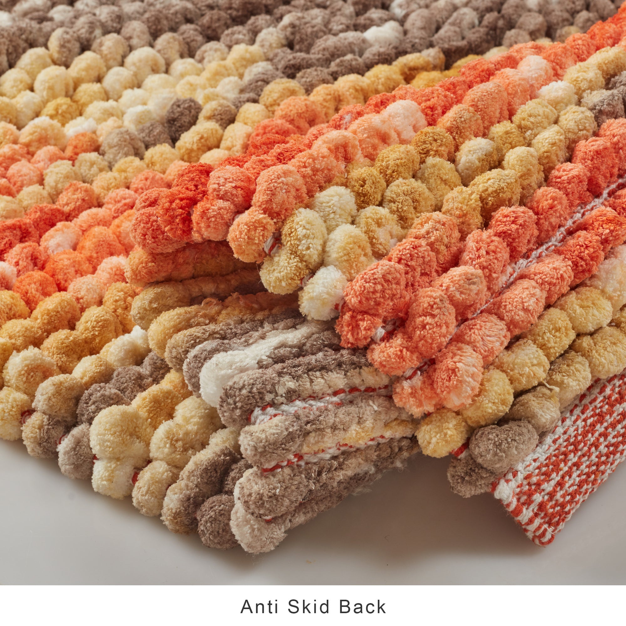 Emilia Micro Chenille Multipurpose Loop Bath Mat 40x60 Cm in Rust Mustard Colour