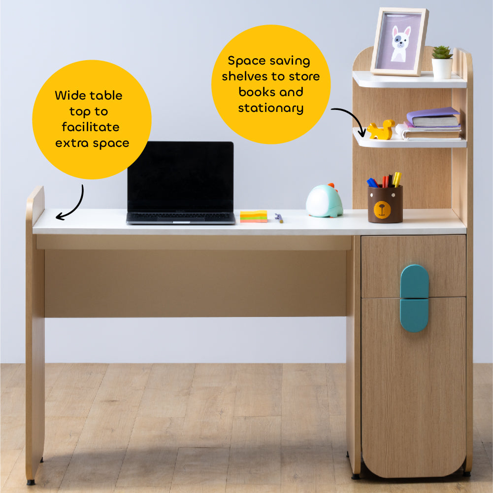 Infinity  Study Desk in Pearly White Colour