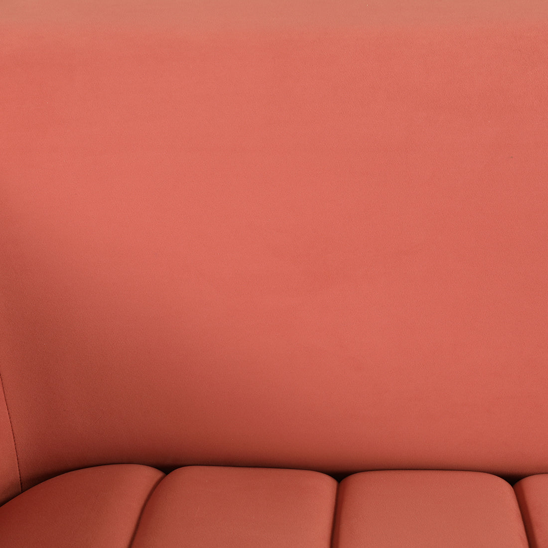 Elise Velvet Fabric Three Seater Sofa in Rust Colour