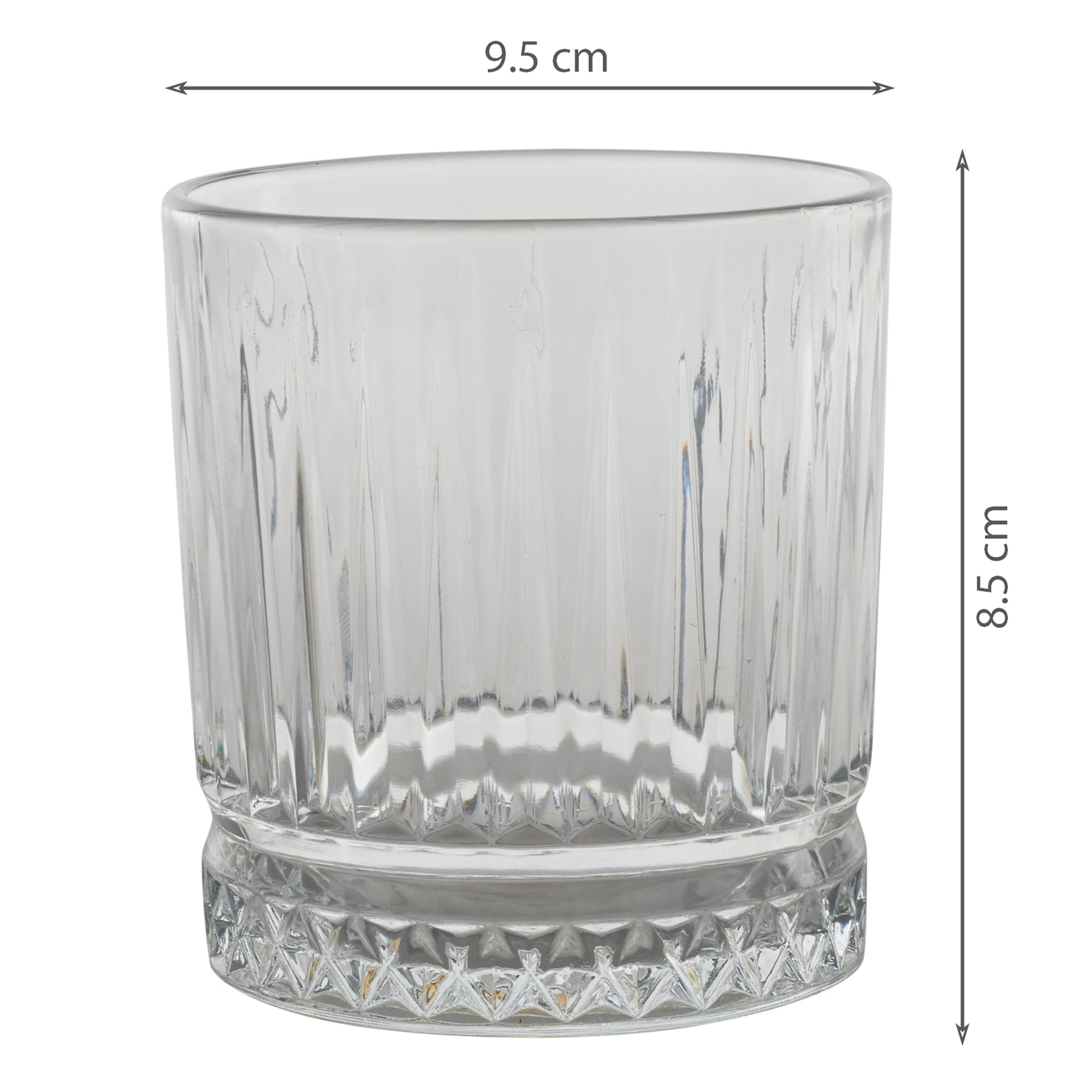 Dubai Glass Whisky Glass Set of 6 in Transparent Colour