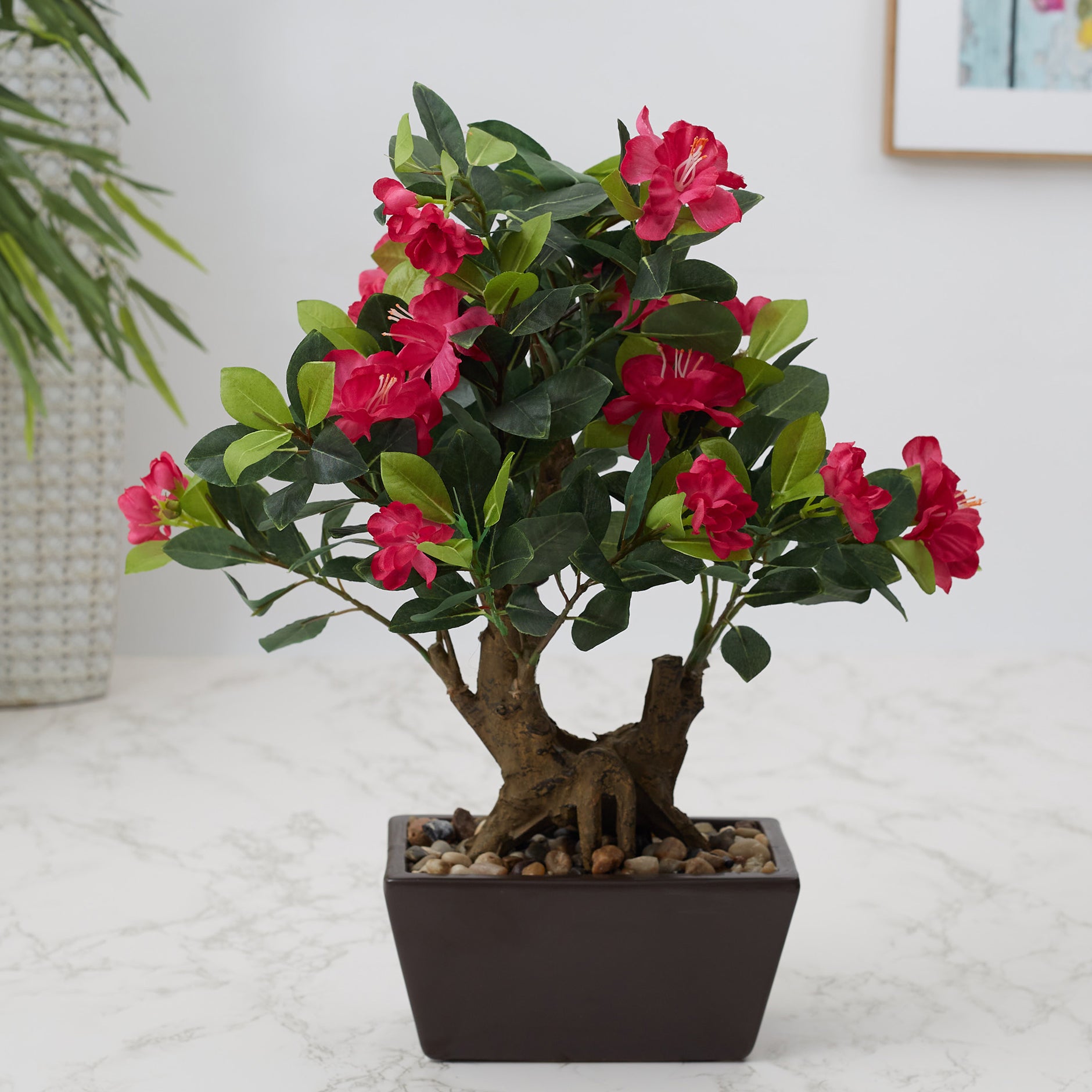 Ilana  Faux Rhodendendron Ceramic Potted Plant 43 Cm in Pink Colour