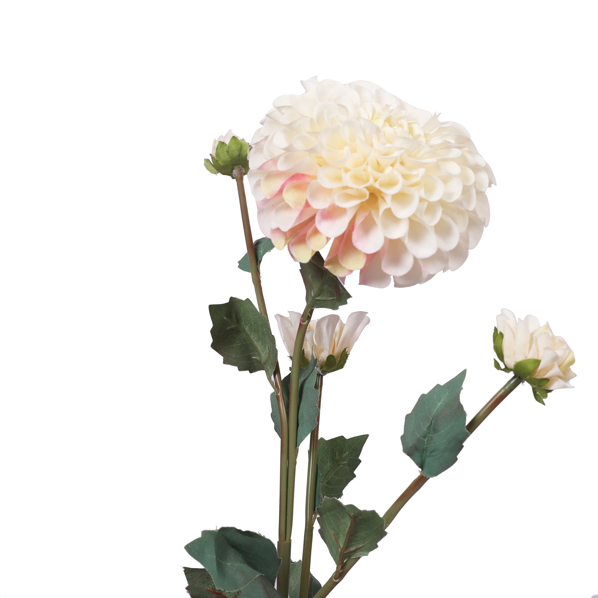 Blume Artificial Flower Dahlia Stem 78cm in White Colour By Living Essence