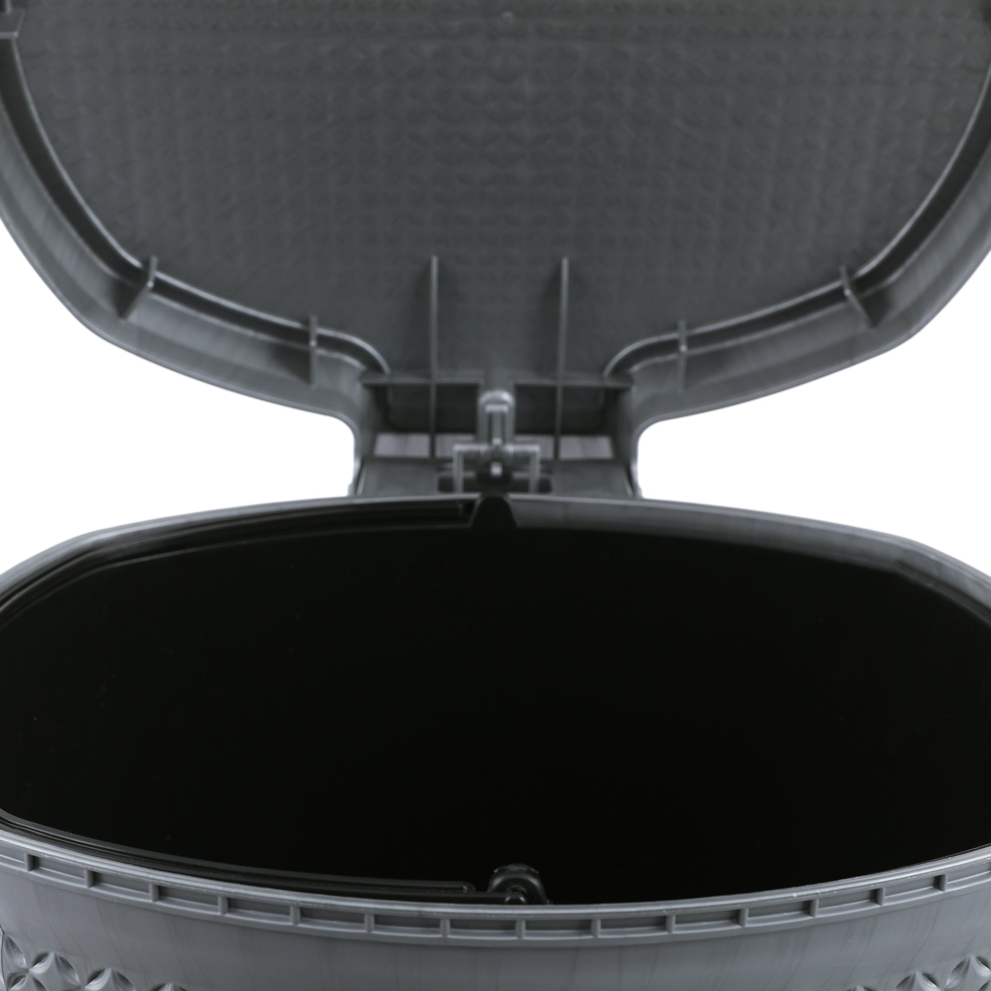Diamond Plastic Pedal Dustbin with Inner Bucket 12 Ltr in Grey Colour