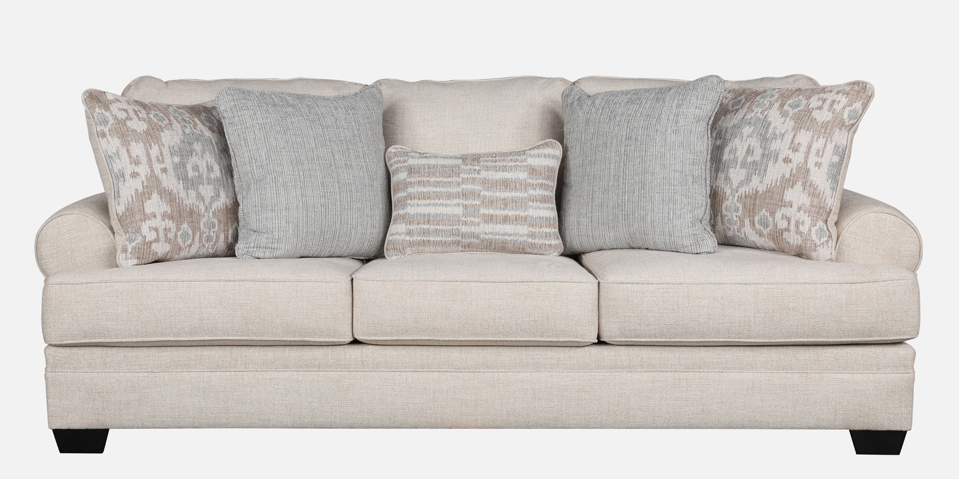 Thames Fabric Three Seater Sofa in Beige Colour