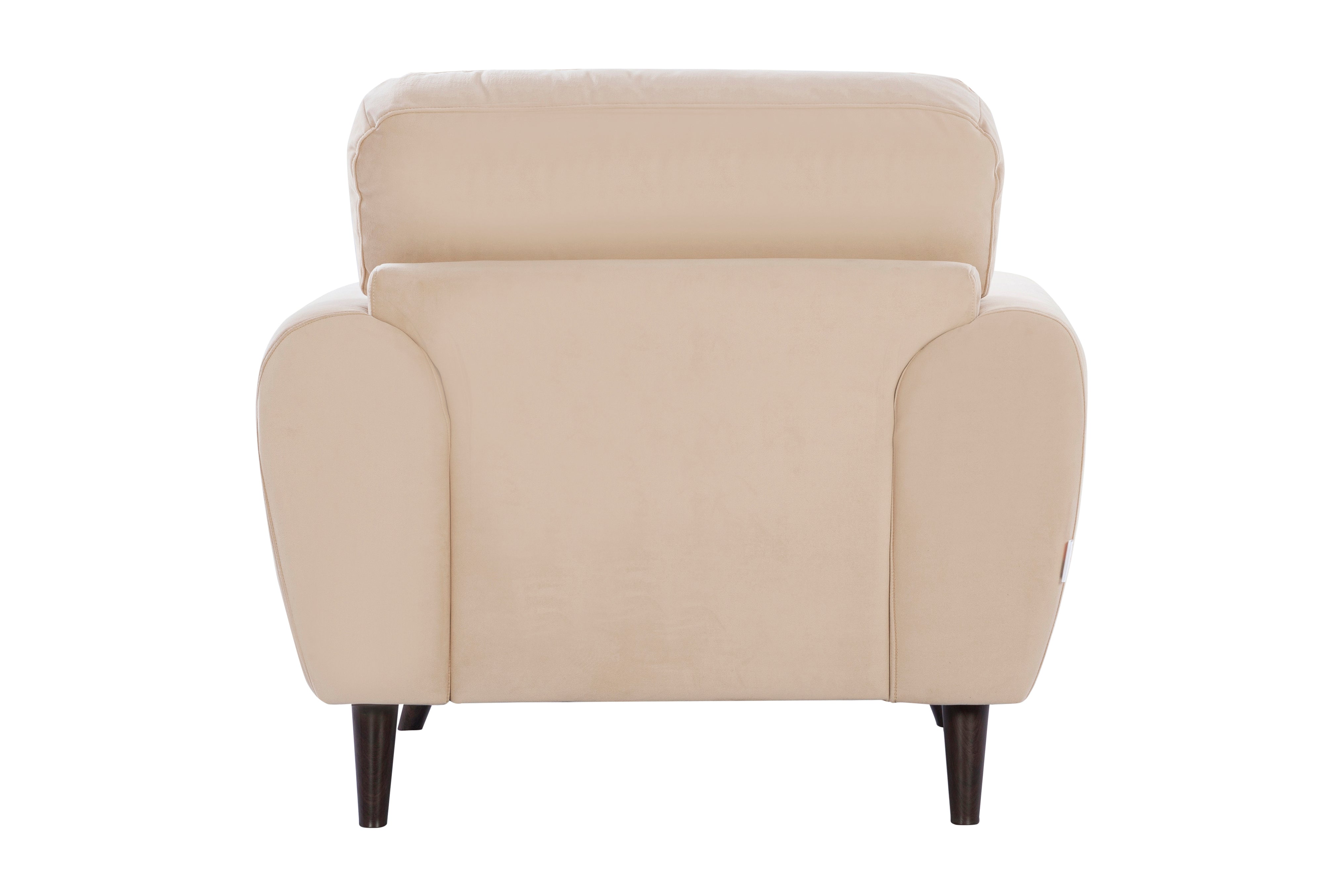Riga Fabric 1 Seater Sofa in Beige Colour