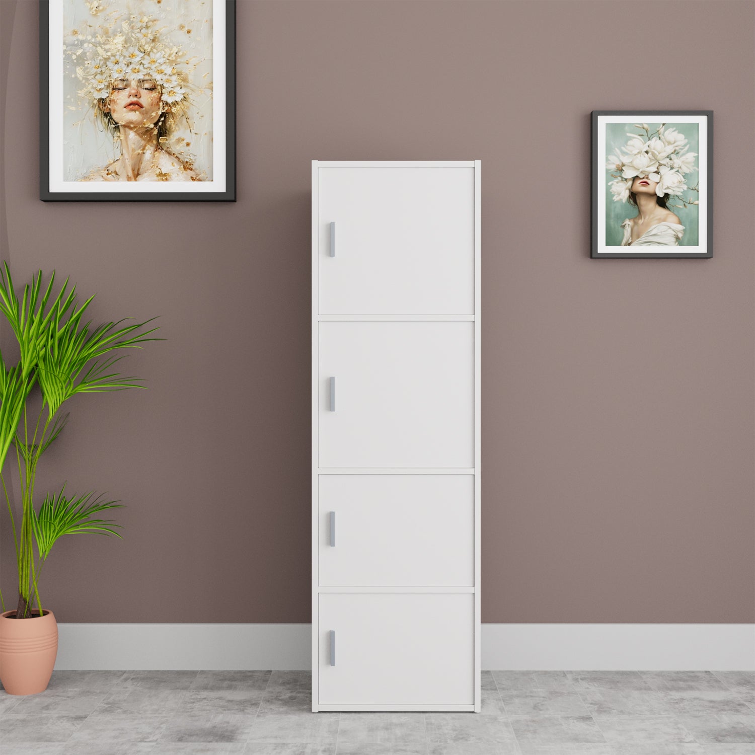 Combo - Buy Albert Engineered Wood 3 Tier + 4 Tier + 5 Tier Cabinet in White Colour