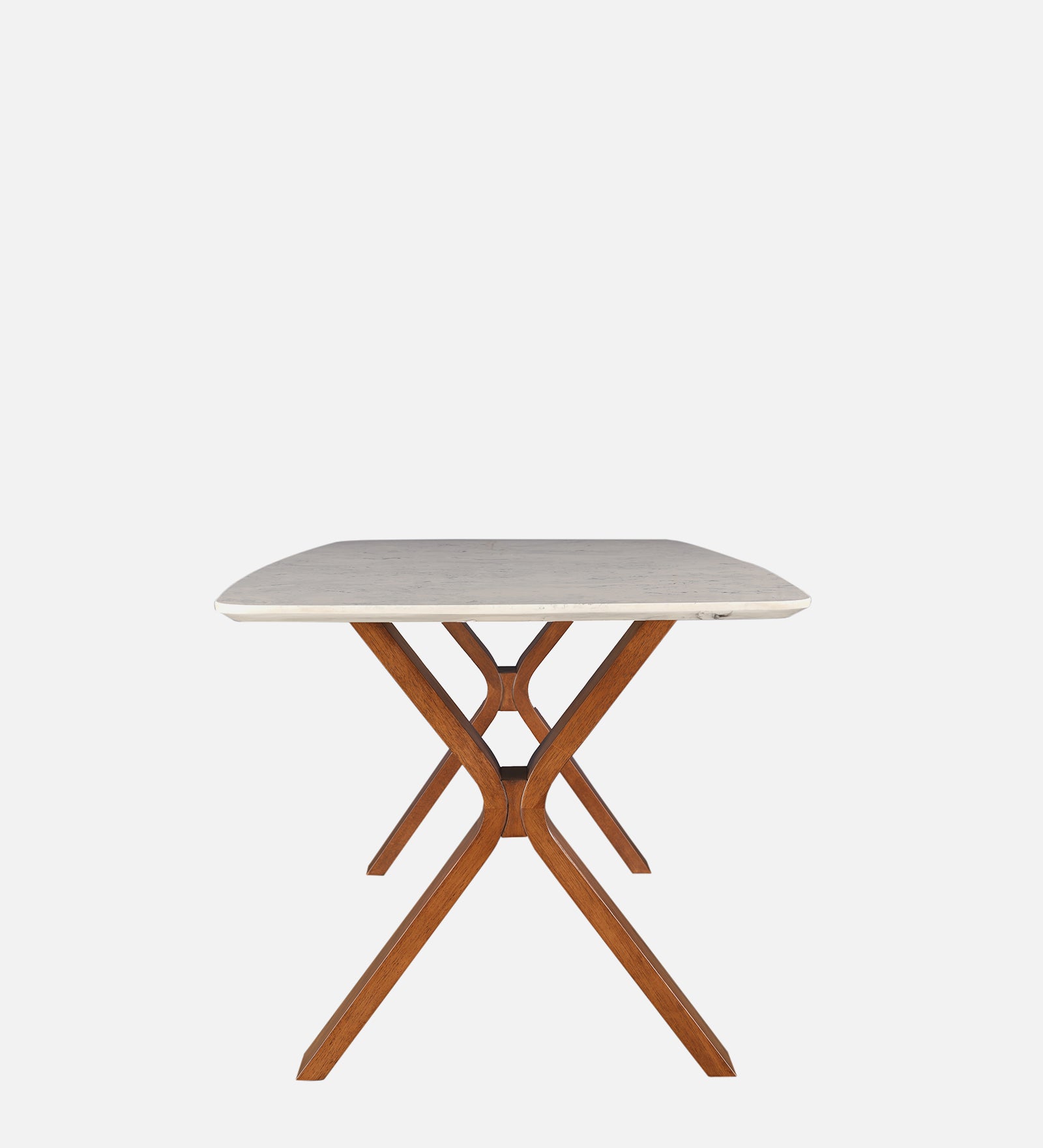 Sanddune Marble Top Six Seater Dining Set in Walnut Colour