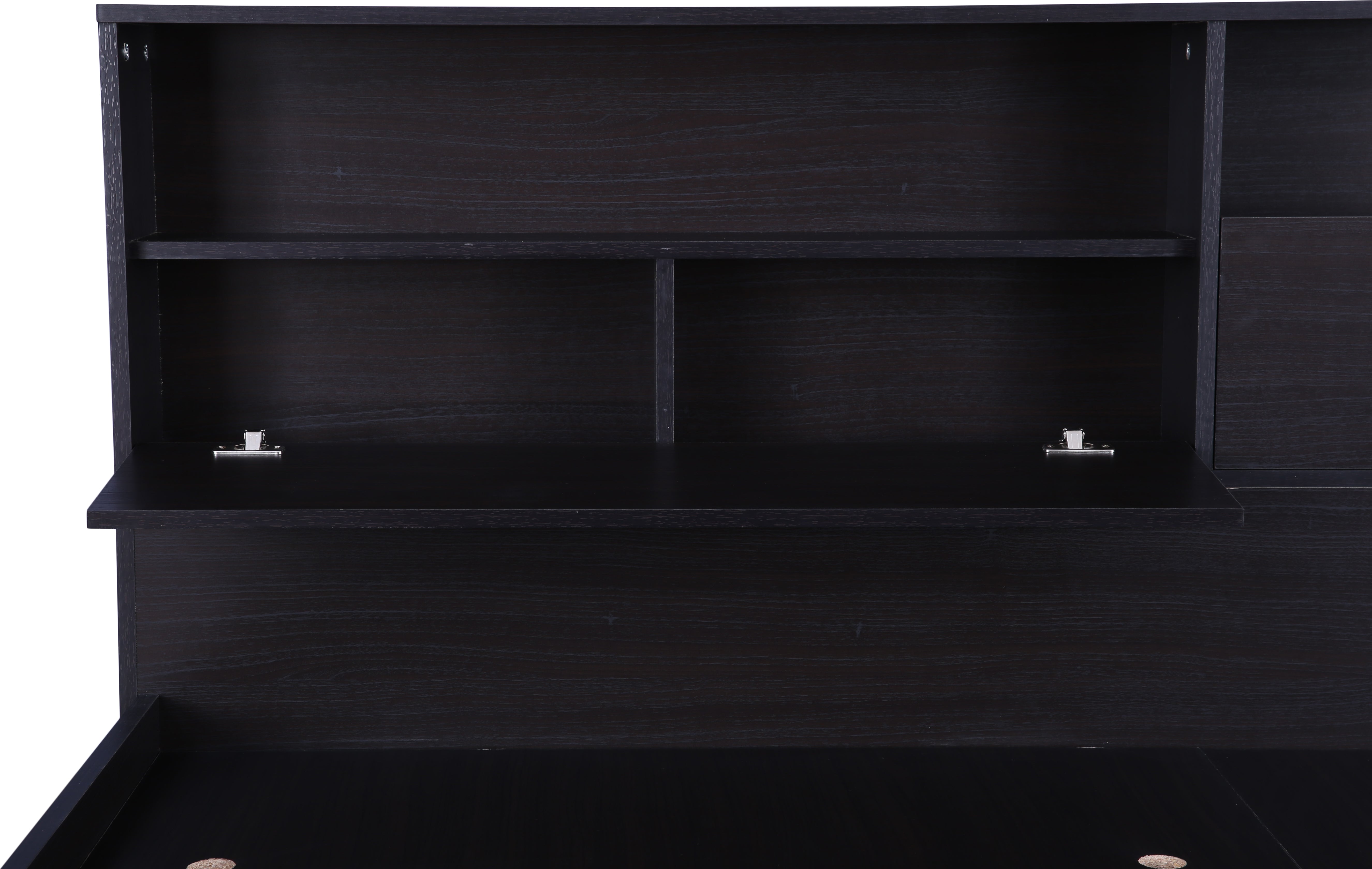 Alex King bed with Box storage in Dark Walnut Colour