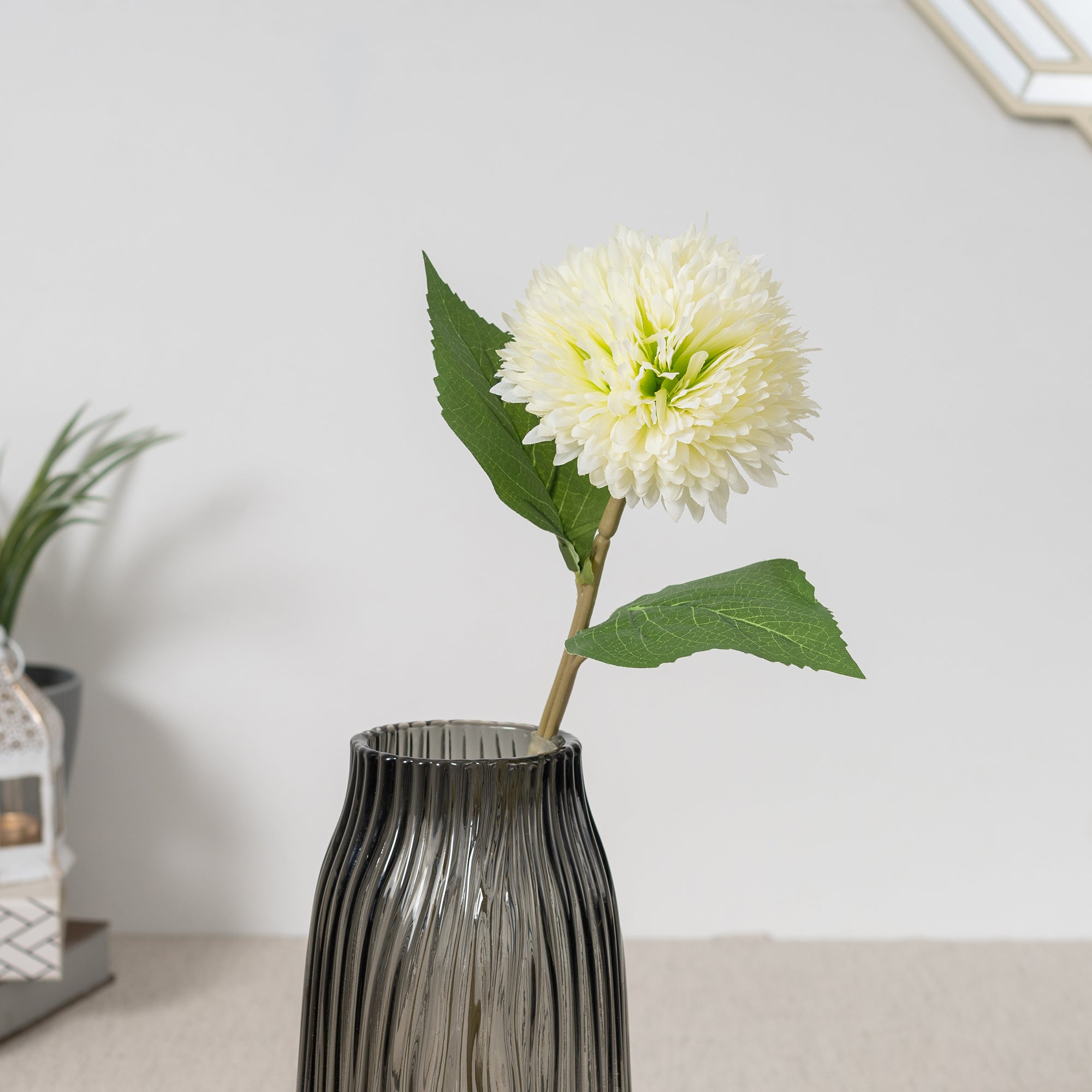 Elora  White Daisy Faux Flower 42 Cm in White Colour