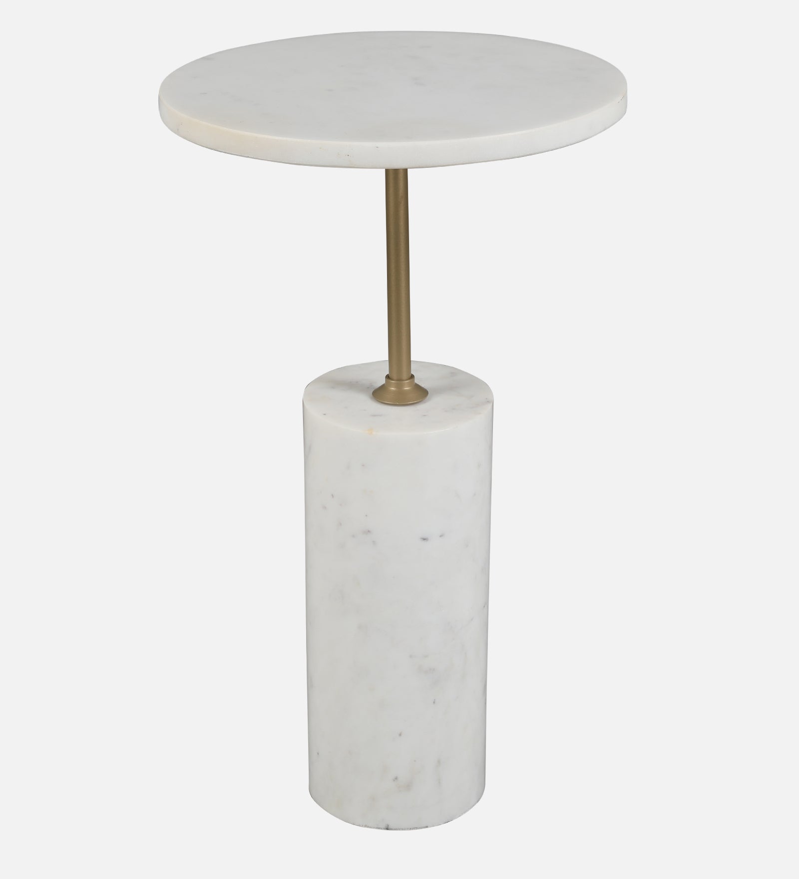 Mateo Marble Top Side Table in White Colour