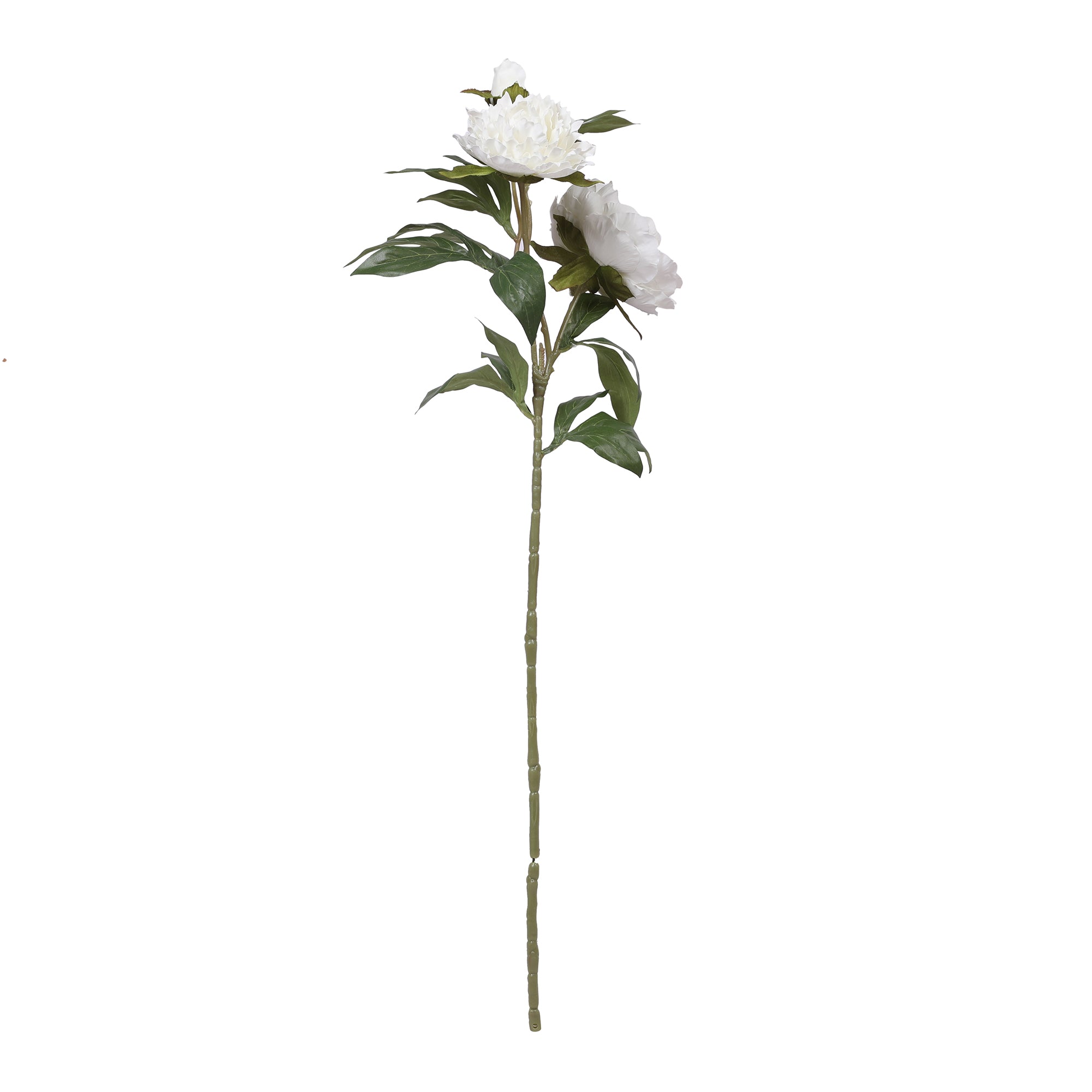 Blume Artificial Flower Peony Stem 74cm in White Colour By Living Essence