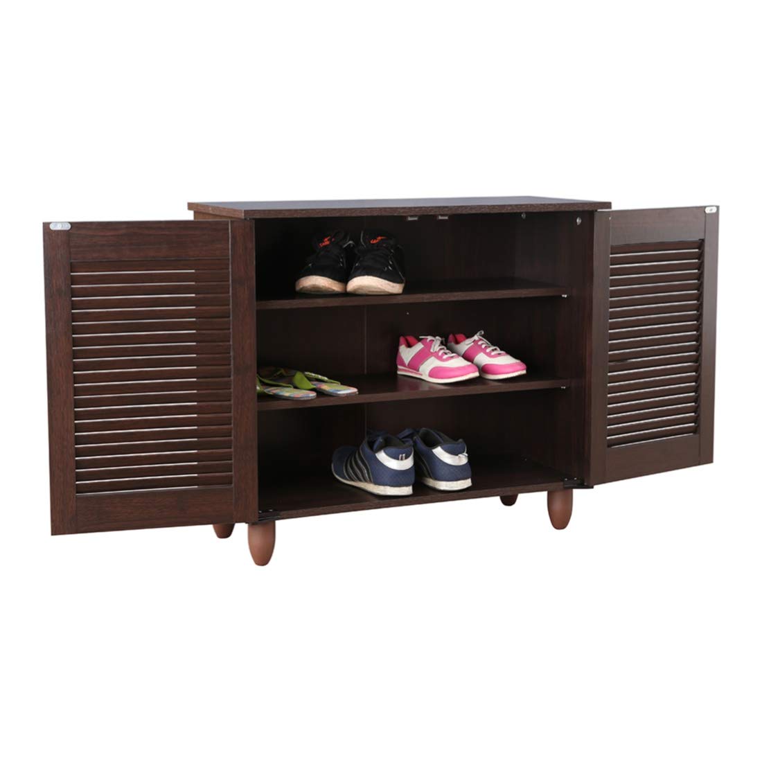 Kaira Engineered Wood Shoe Rack in Wenge Colour