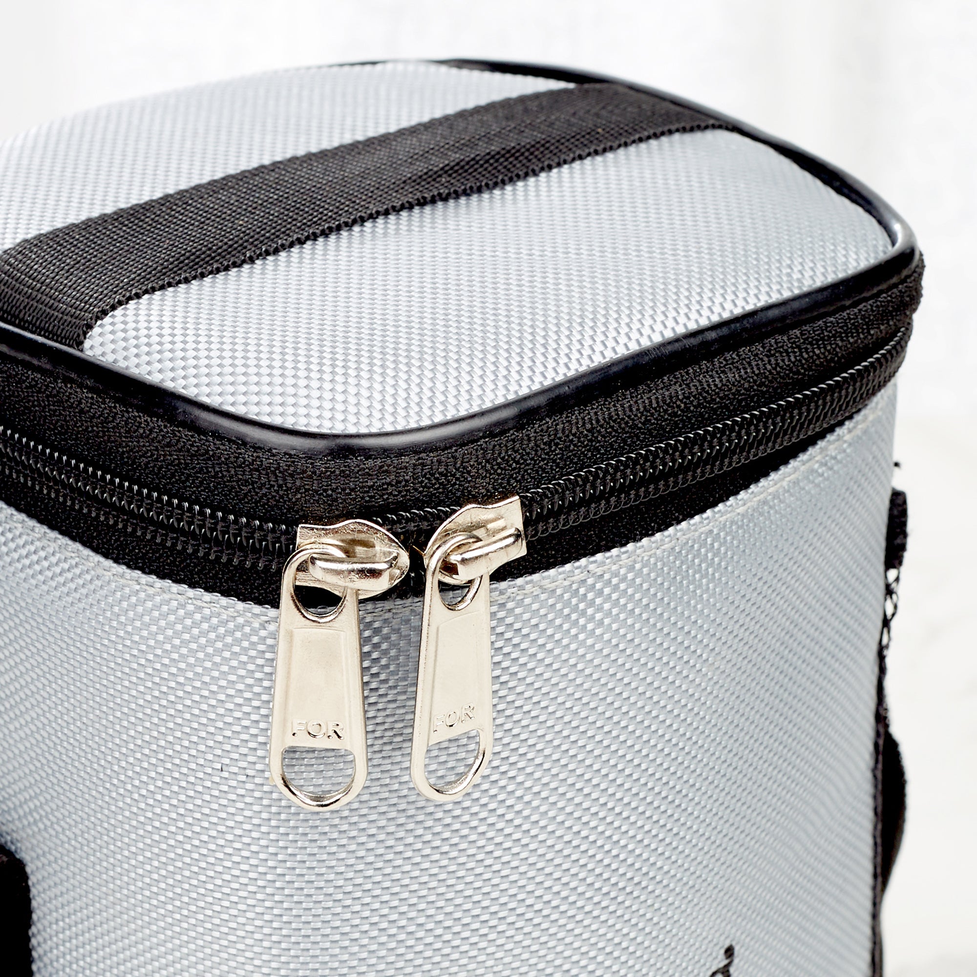 Microsafe 100% BPA Free Plastic & Stainless Steel Terra Lunch Box 400ml Set of 3 + Spoon + Carry Bag in Grey Colour