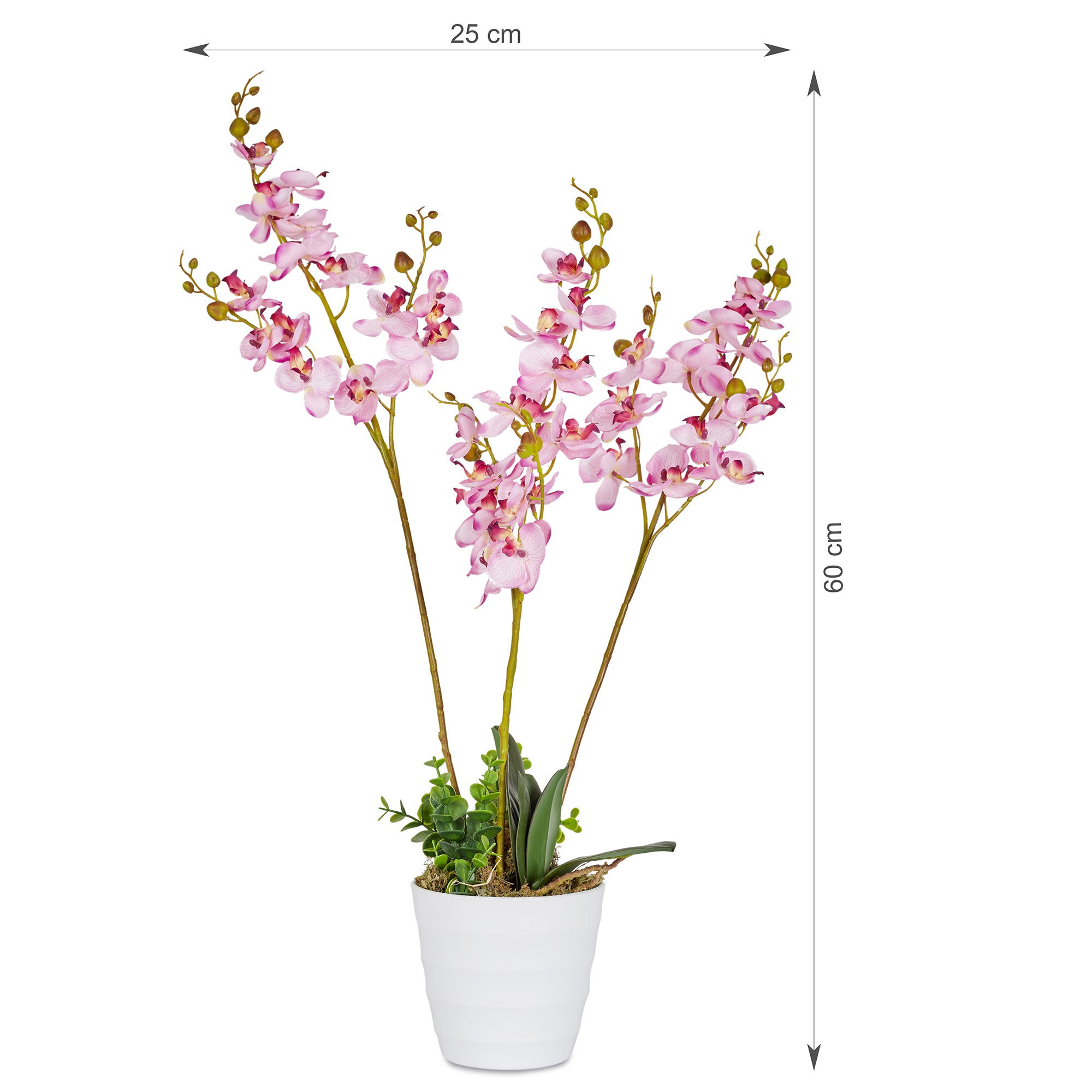 Ilana Artificial Orchid Potted Plant 60Cm in Pink Colour