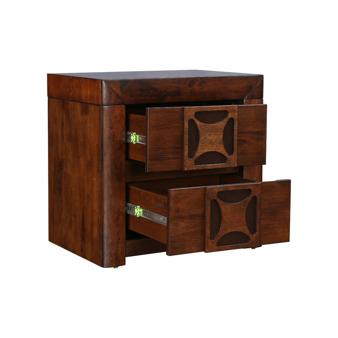 Casablanca Solidwood Night Stand in Walnut Colour