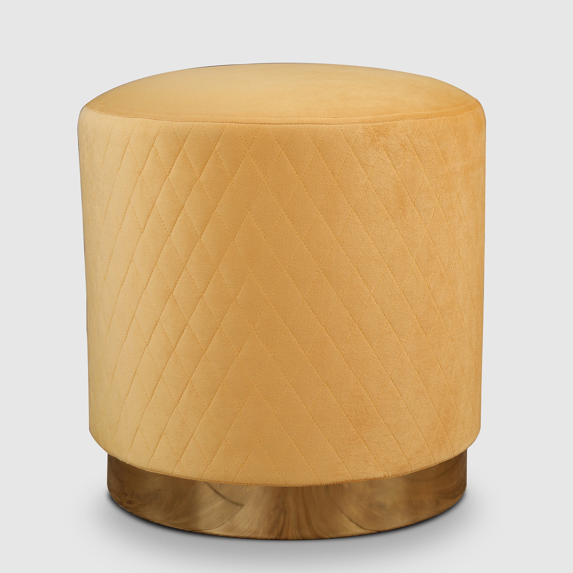 Serena Fabric Ottomans in Mustard Colour