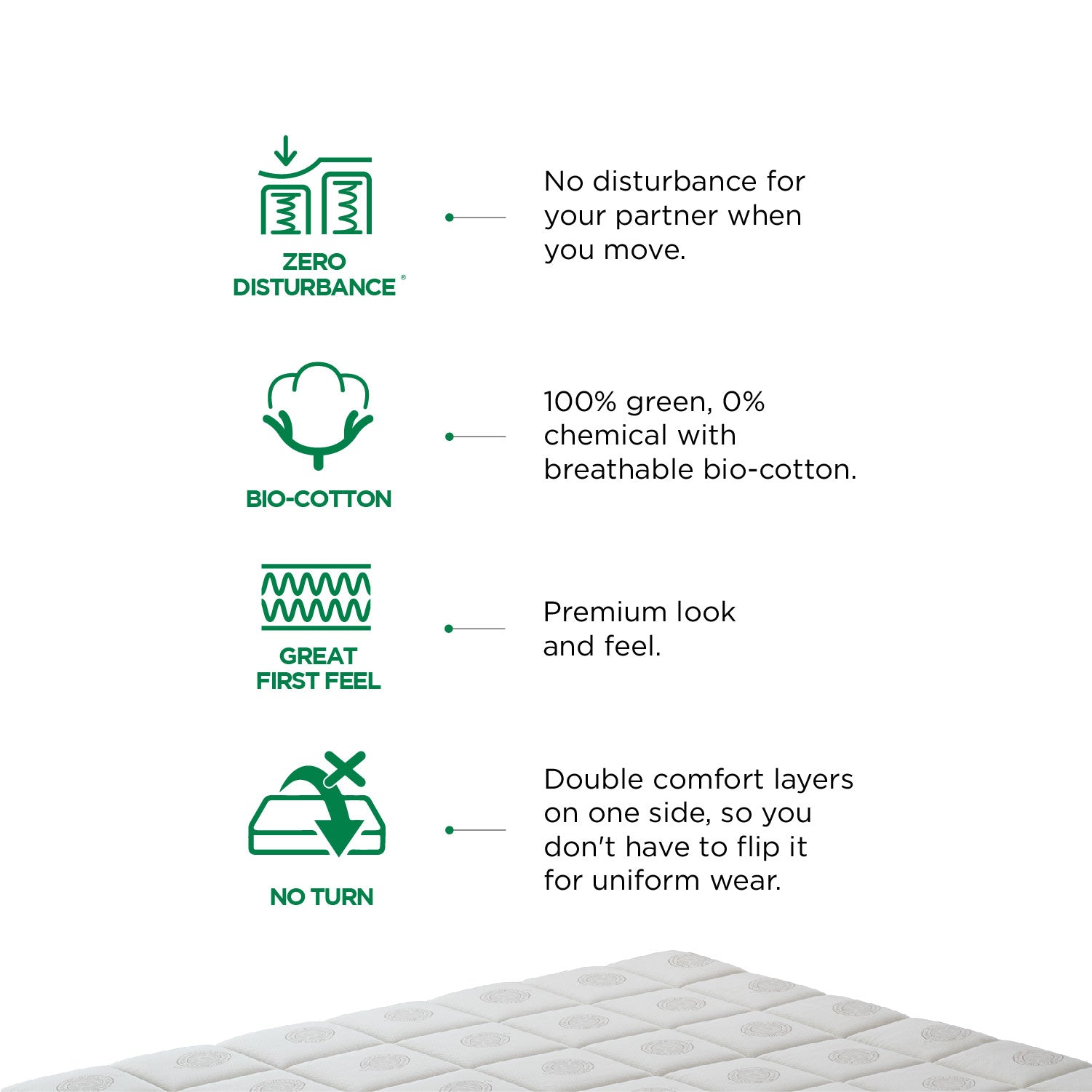 Organica Pocket Spring Queen Mattress 78x60x8 Inch in Brown Colour
