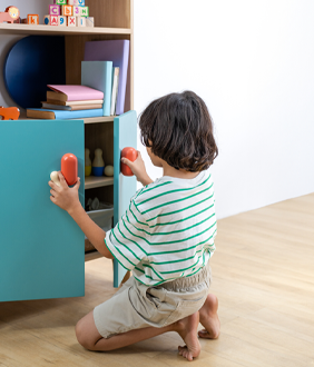 Hopscotch Multipurpose Storage Shelf with Hanging Hooks in Multi Colour