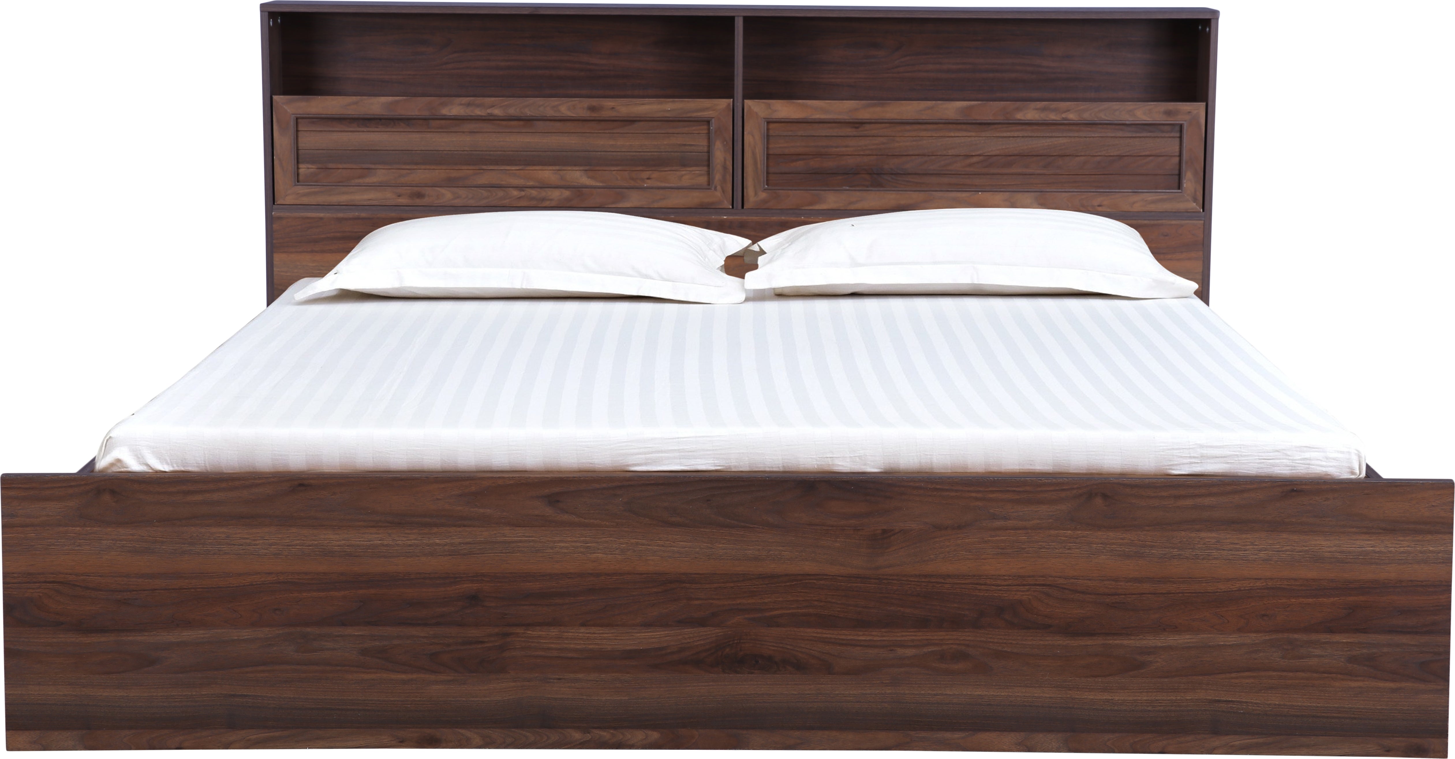 Alyssa Queen bed with Box storage in Wenge Colour