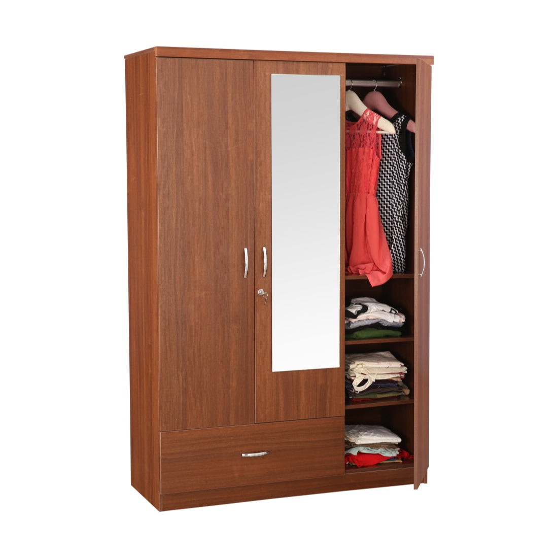 Ultima 3 door wardrobe in Walnut Colour