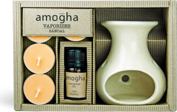 Amogha Ceramic Vapouriser Set in Sandal Colour