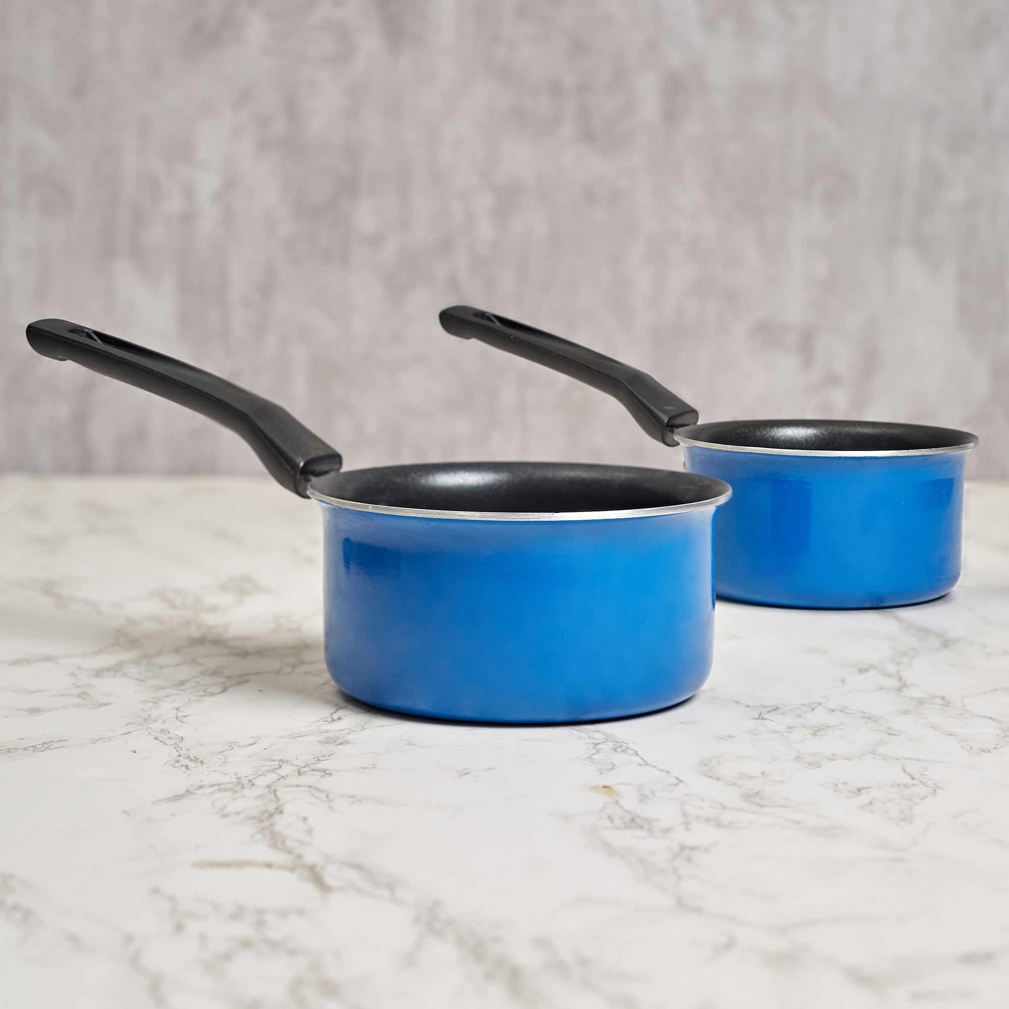 Fiesta Aluminium and Bakelite Saucepan Set of 2 in Cobalt Colour