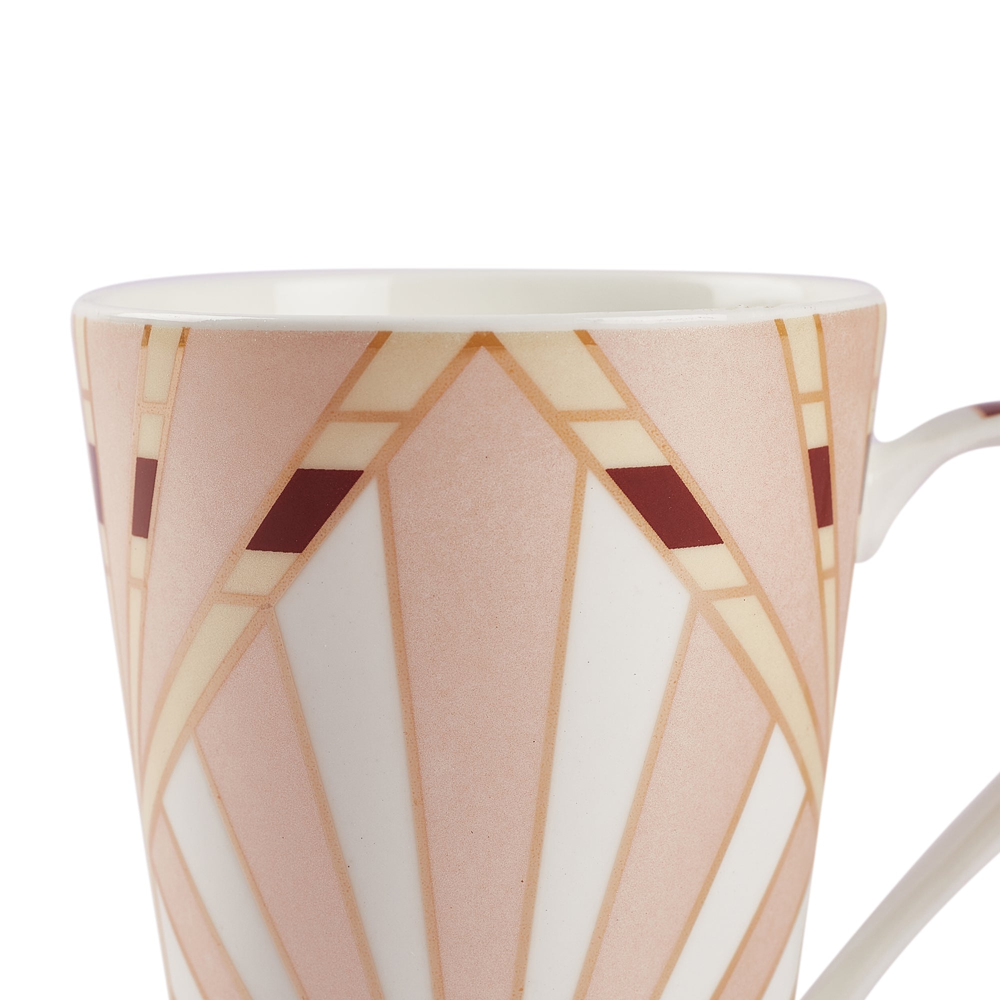 Sapphire Bone China Coffee Mug Set of 4 in Peach Colour