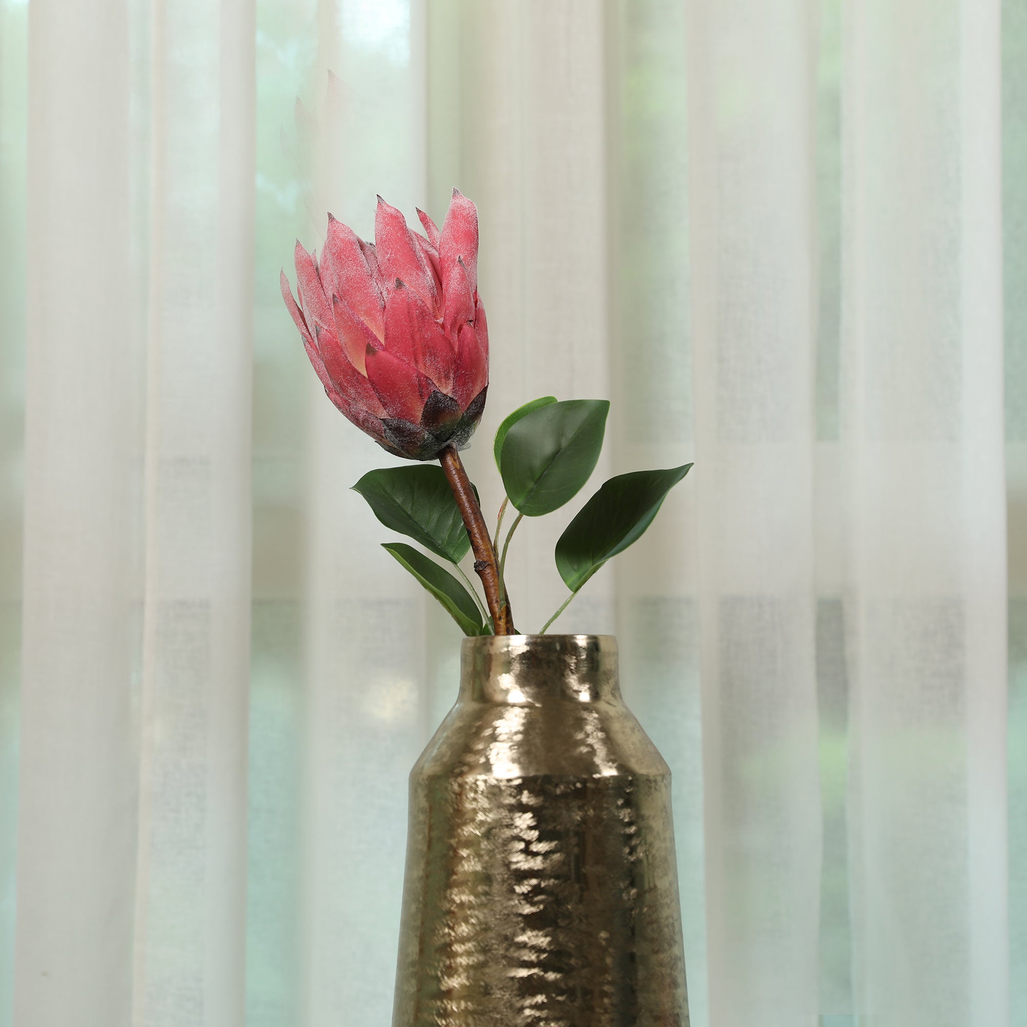 Blume Artificial Flower Protea Stem 66cm in Pink Colour By Living Essence