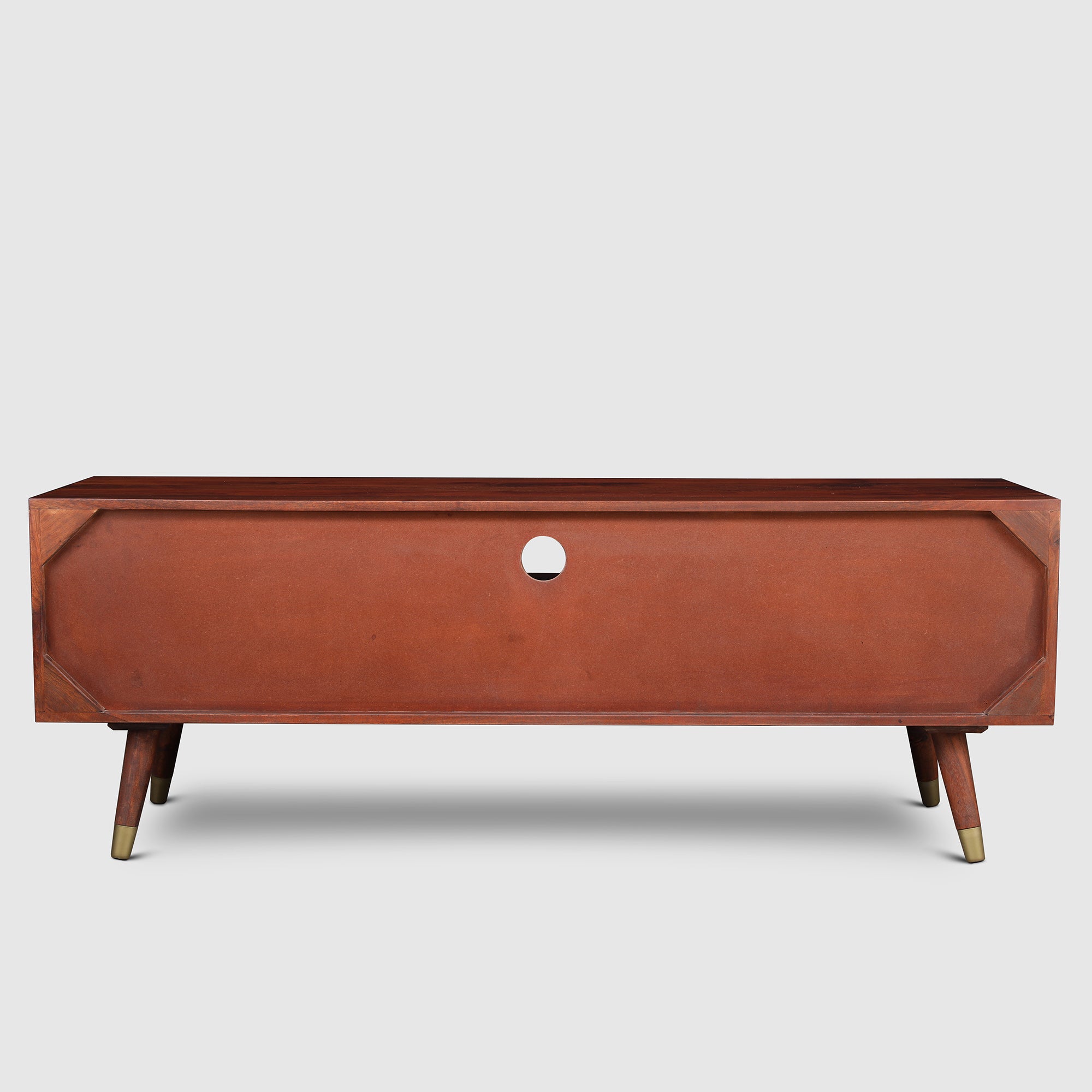 Phoolkari Full Height TV Unit in Honey Finish Colour