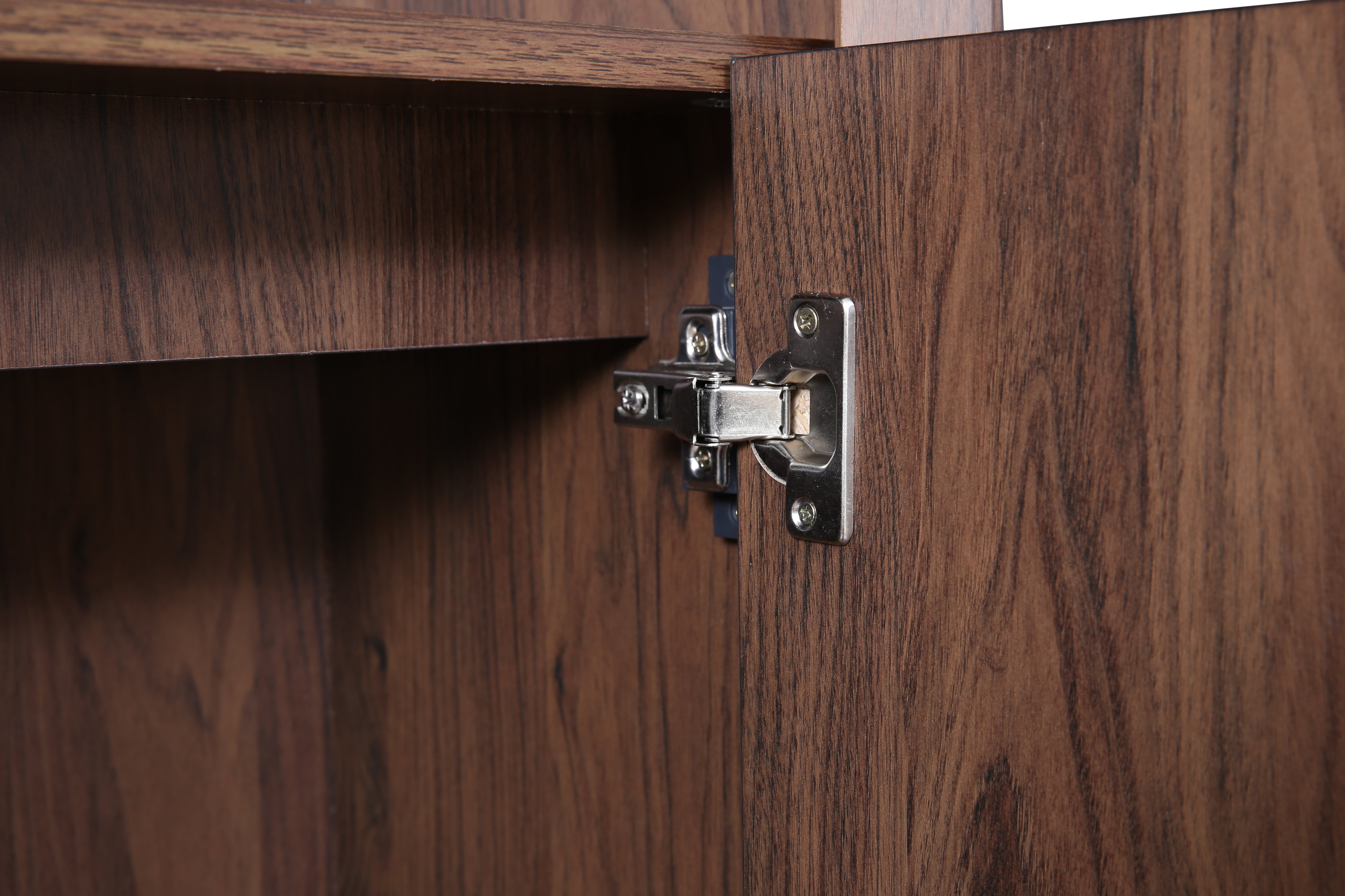 Stark Engineered Wood Open Book Case in Walnut Colour