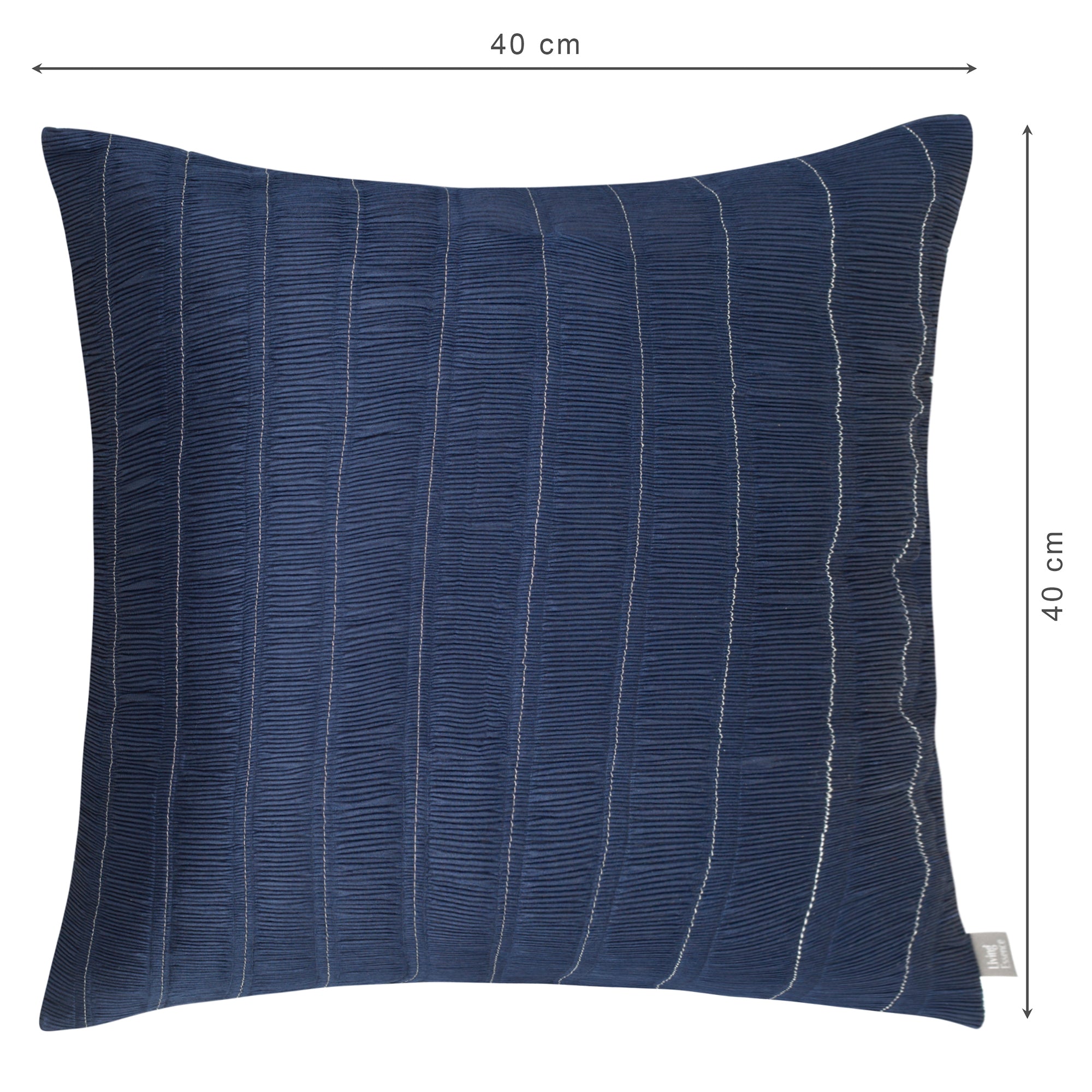 Fiesta Dupion Heatset Set of 2 Cushion Cover 40x40 Cm in Blue Colour