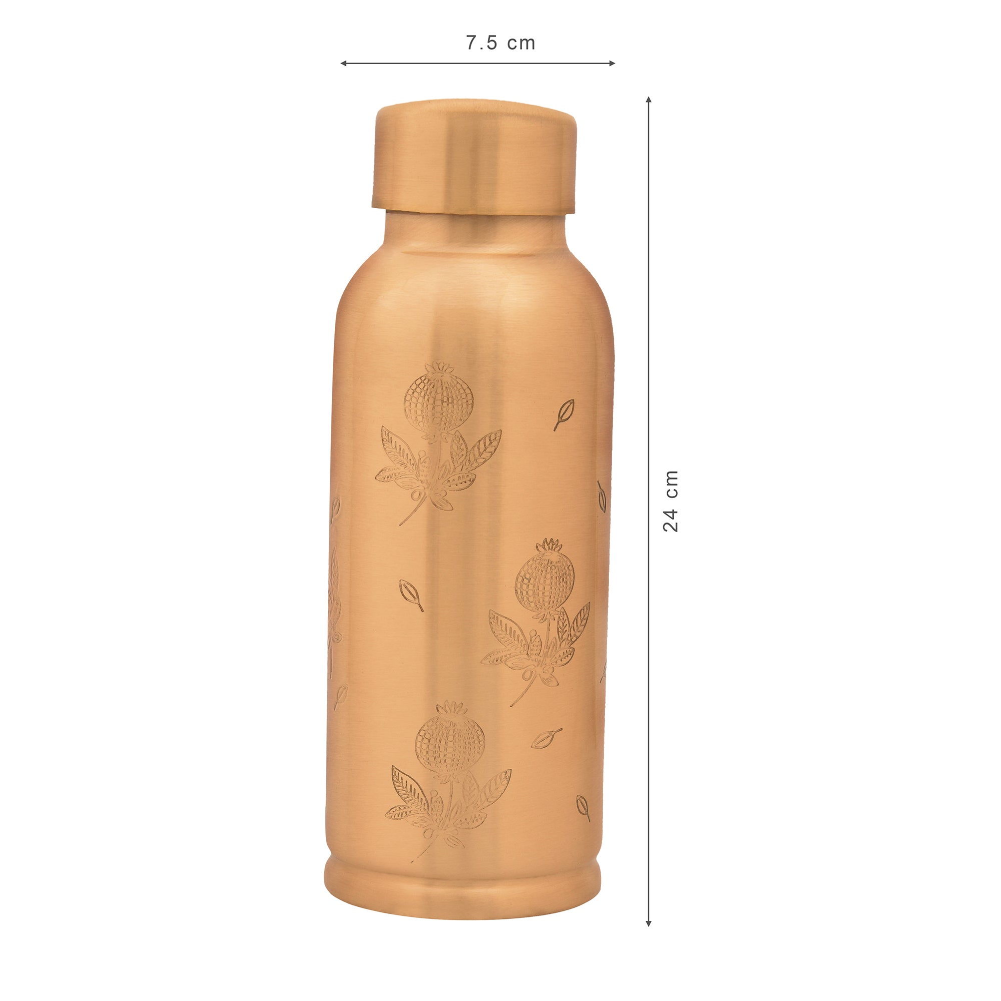 Anar Matte Copper Bottle 750ml in Copper Colour