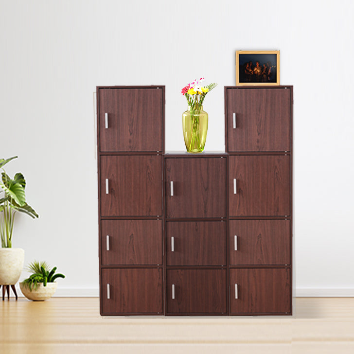 Combo - Buy Albert Engineered Wood 4 Tier + 3 Tier + 4 Tier in Cherry Brown Colour
