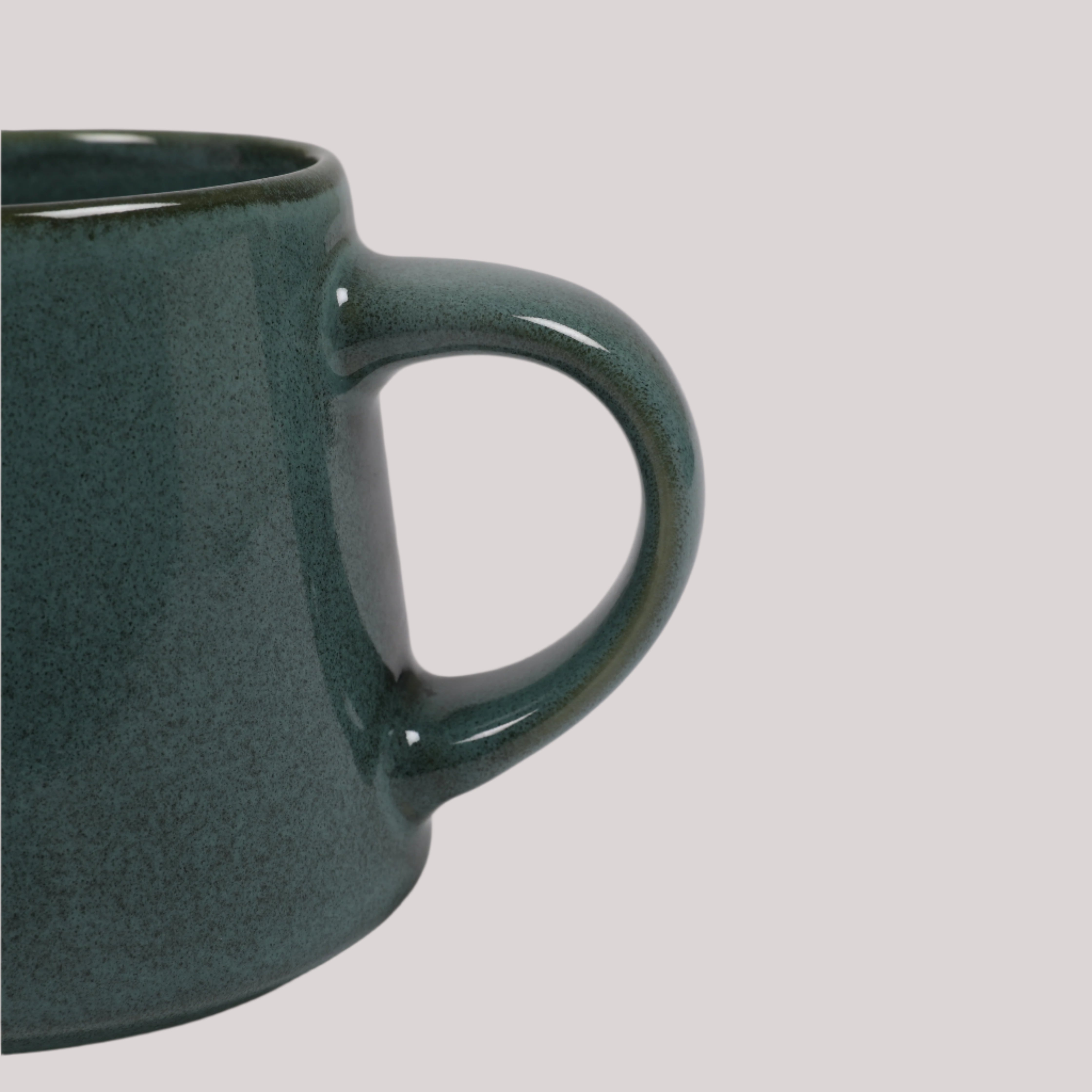 Living Essence Stoneware Mug Green 450ml Set of 2Pcs