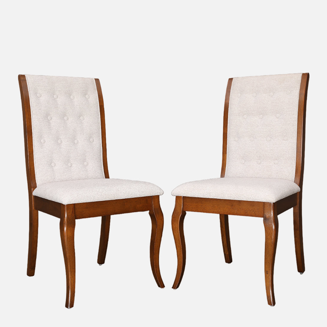 Florentine Solidwood Dining Chair Set of 2 in Dark Walnut Colour
