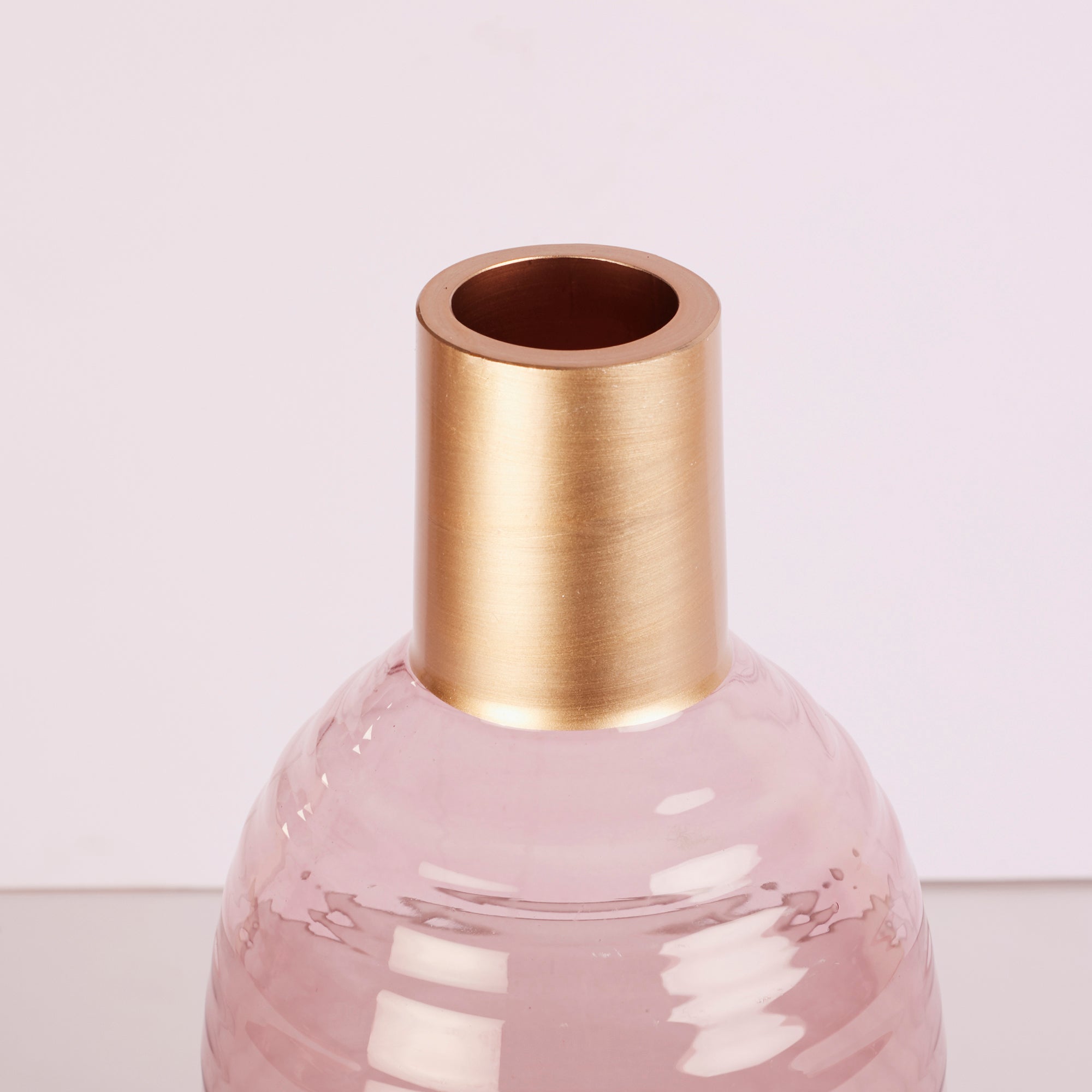 Alena Pot Glass Vase 32Cm in Blush Colour