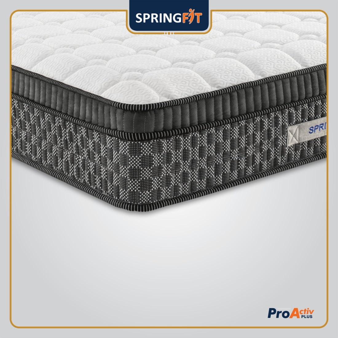 Pro Activ Plus Orthopedic Support HR Foam Double Mattress 72x48x6 Inch in White Colour