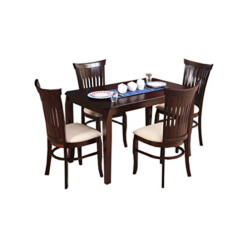Cardiff Solidwood 4 Seater Dining Set in Expresso Colour